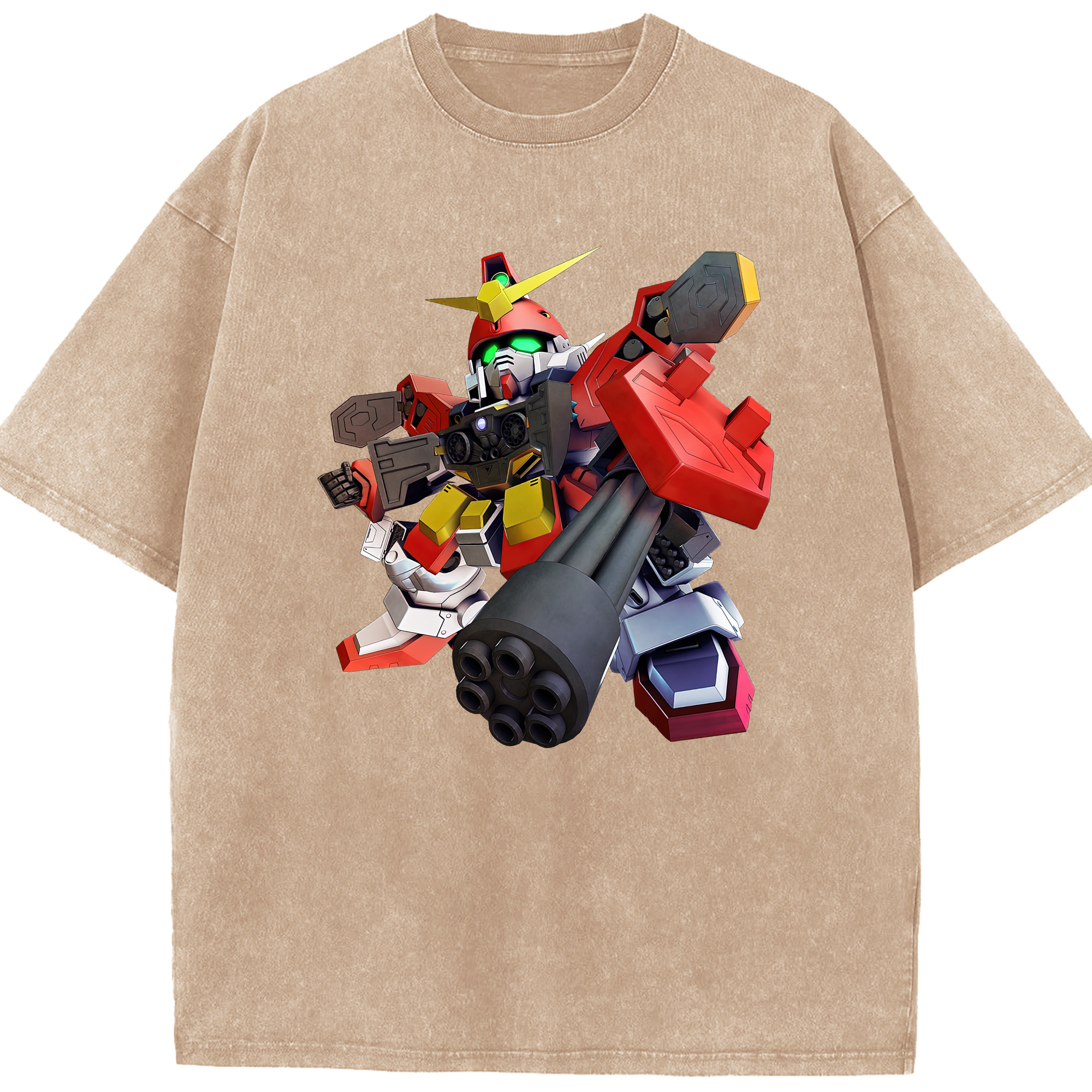（画像用） 機動戦士ガンダム Mobile Suit Gundam 綿100% ヴィンテージ風 半袖Tシャツ（フロントプリント）