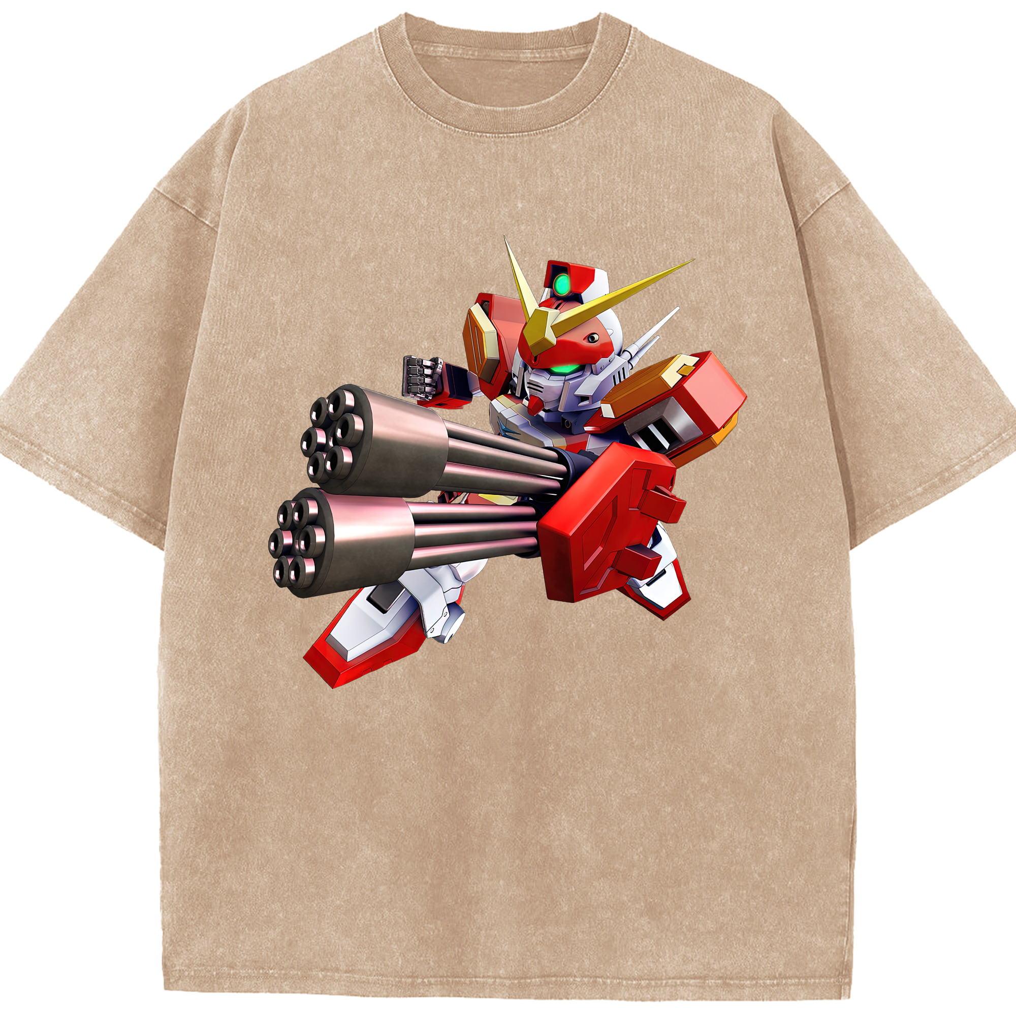 （画像用） 機動戦士ガンダム Mobile Suit Gundam 綿100% ヴィンテージ風 半袖Tシャツ（フロントプリント）