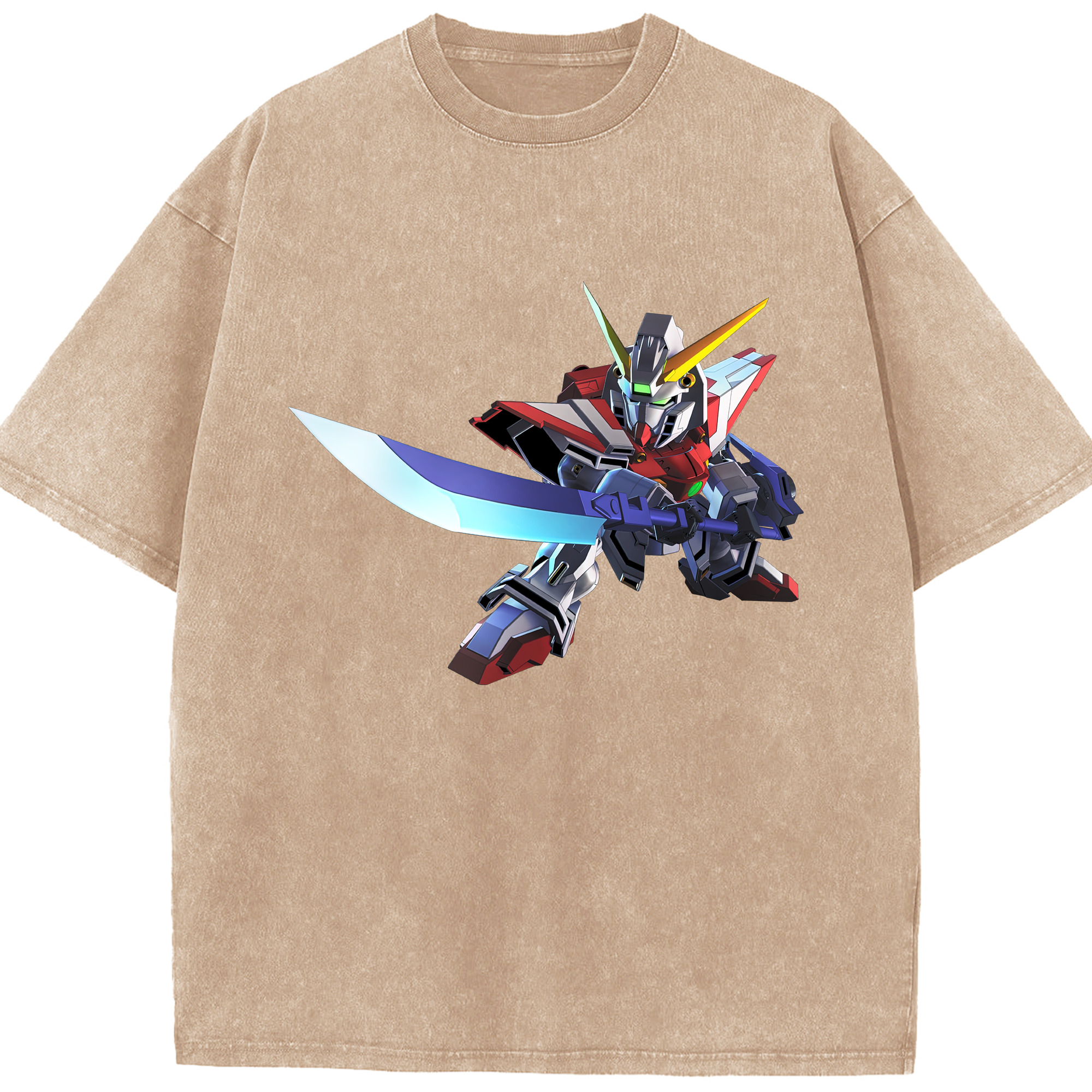 （画像用） 機動戦士ガンダム Mobile Suit Gundam 綿100% ヴィンテージ風 半袖Tシャツ（フロントプリント）