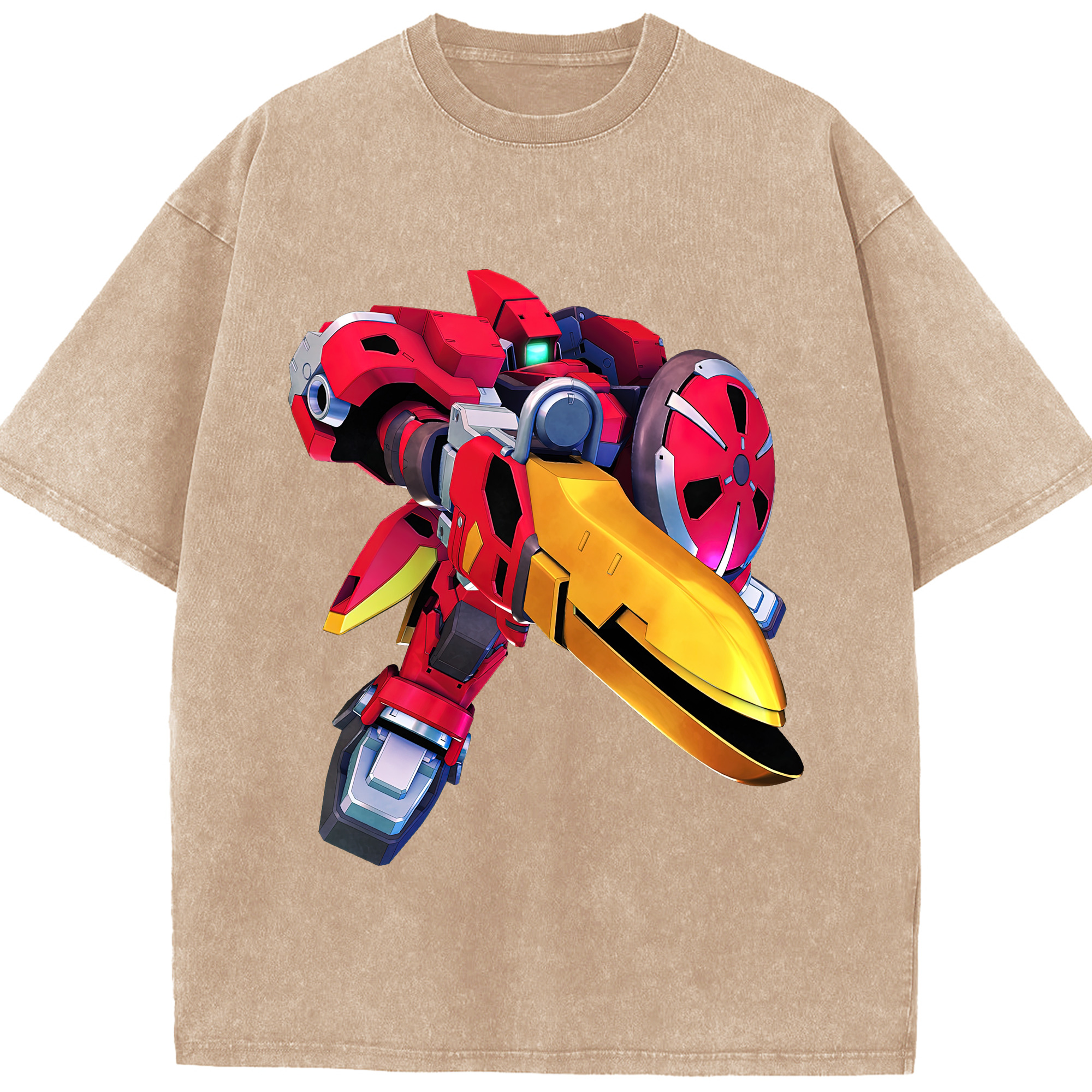 （画像用） 機動戦士ガンダム Mobile Suit Gundam 綿100% ヴィンテージ風 半袖Tシャツ（フロントプリント）