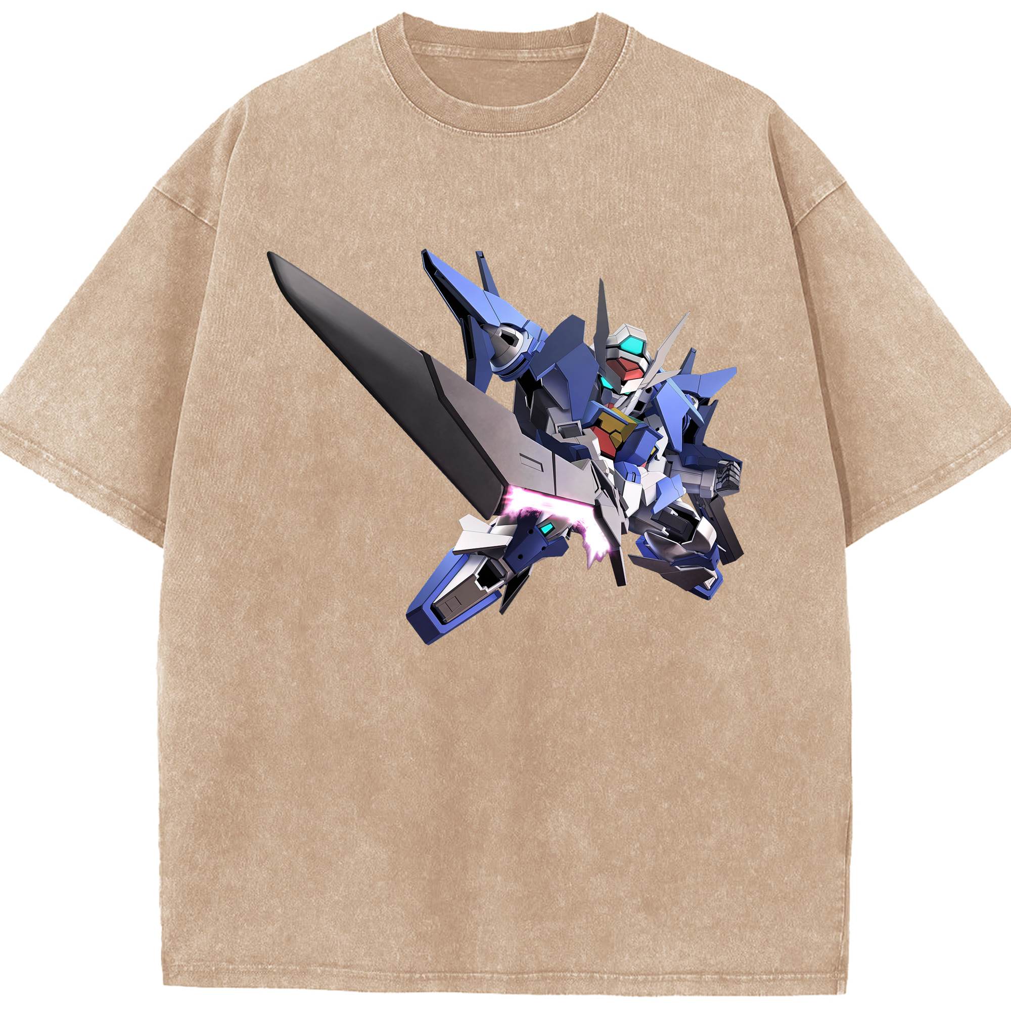 （画像用） 機動戦士ガンダム Mobile Suit Gundam 綿100% ヴィンテージ風 半袖Tシャツ（フロントプリント）