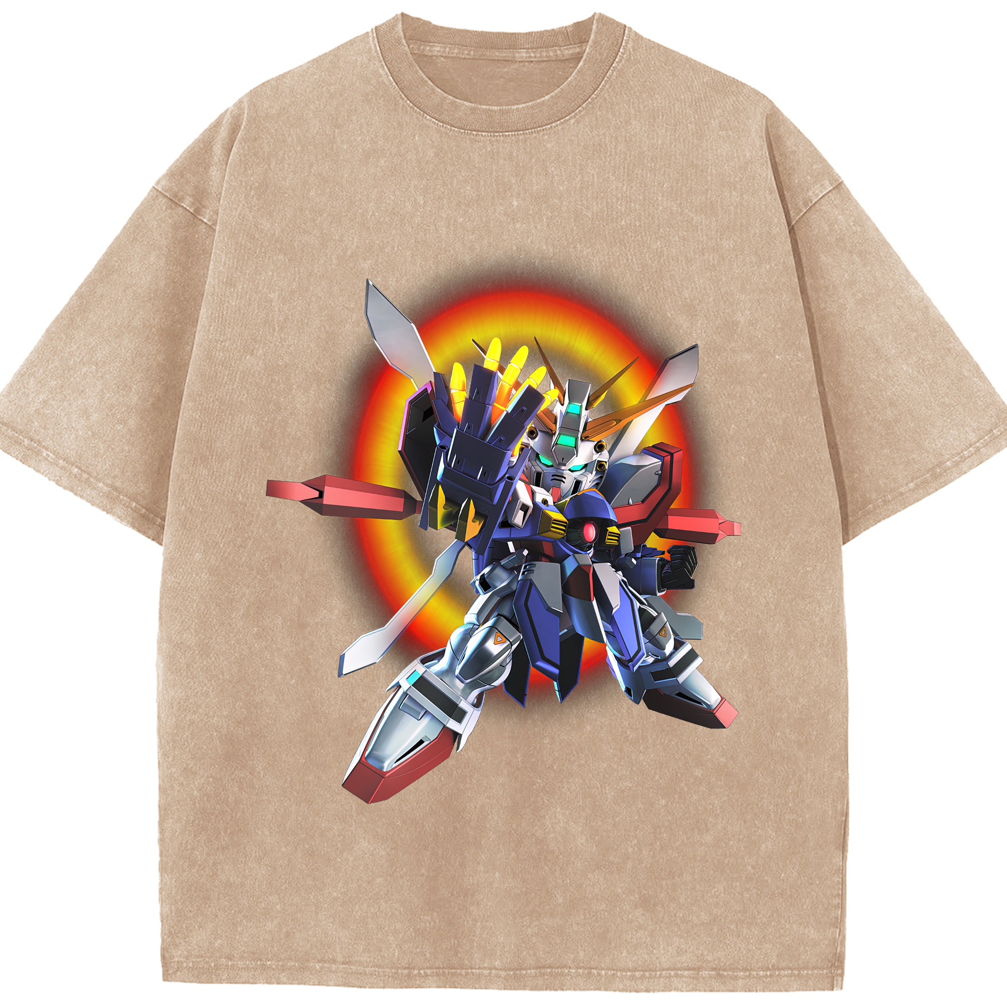 （画像用） 機動戦士ガンダム Mobile Suit Gundam 綿100% ヴィンテージ風 半袖Tシャツ（フロントプリント）