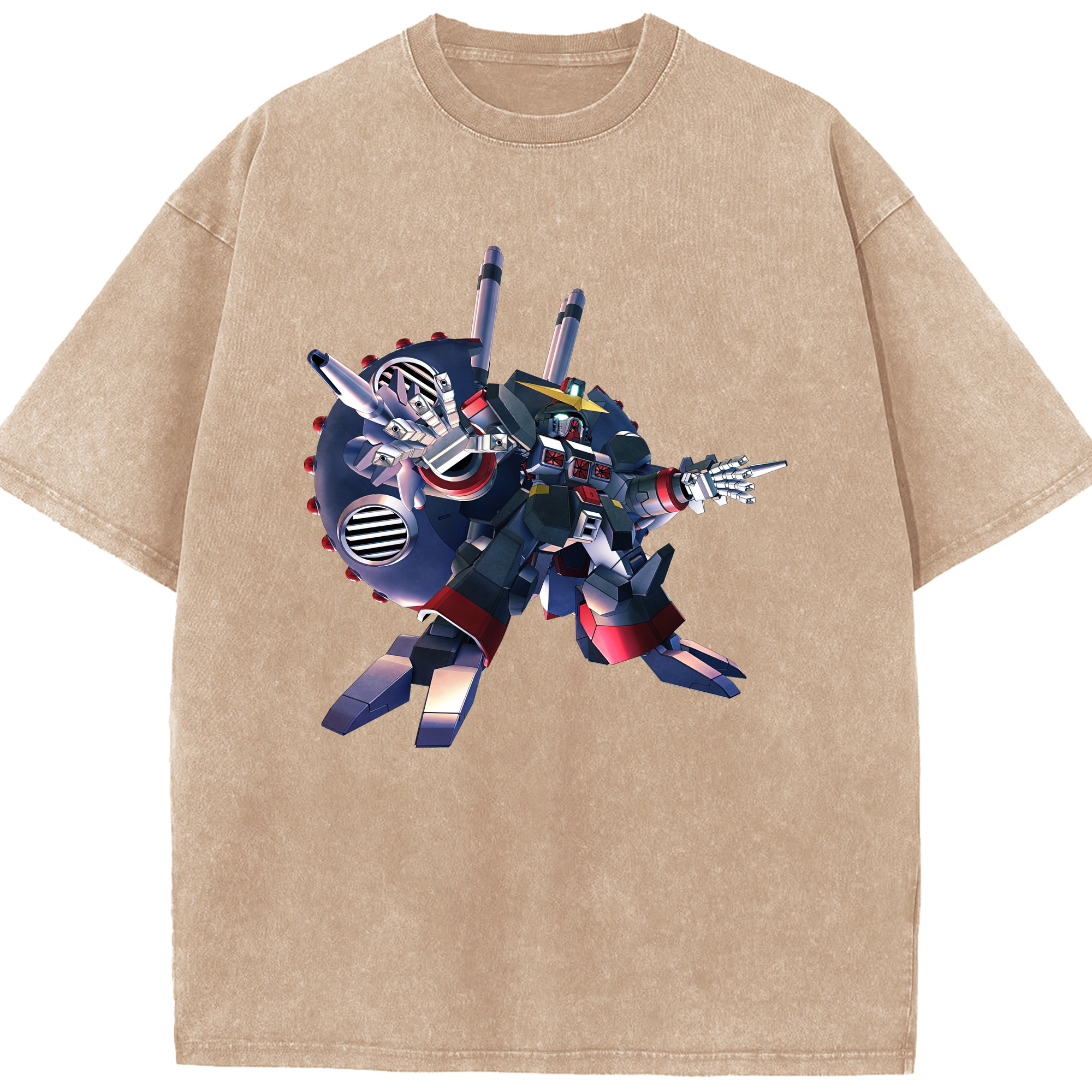 （画像用） 機動戦士ガンダム Mobile Suit Gundam 綿100% ヴィンテージ風 半袖Tシャツ（フロントプリント）