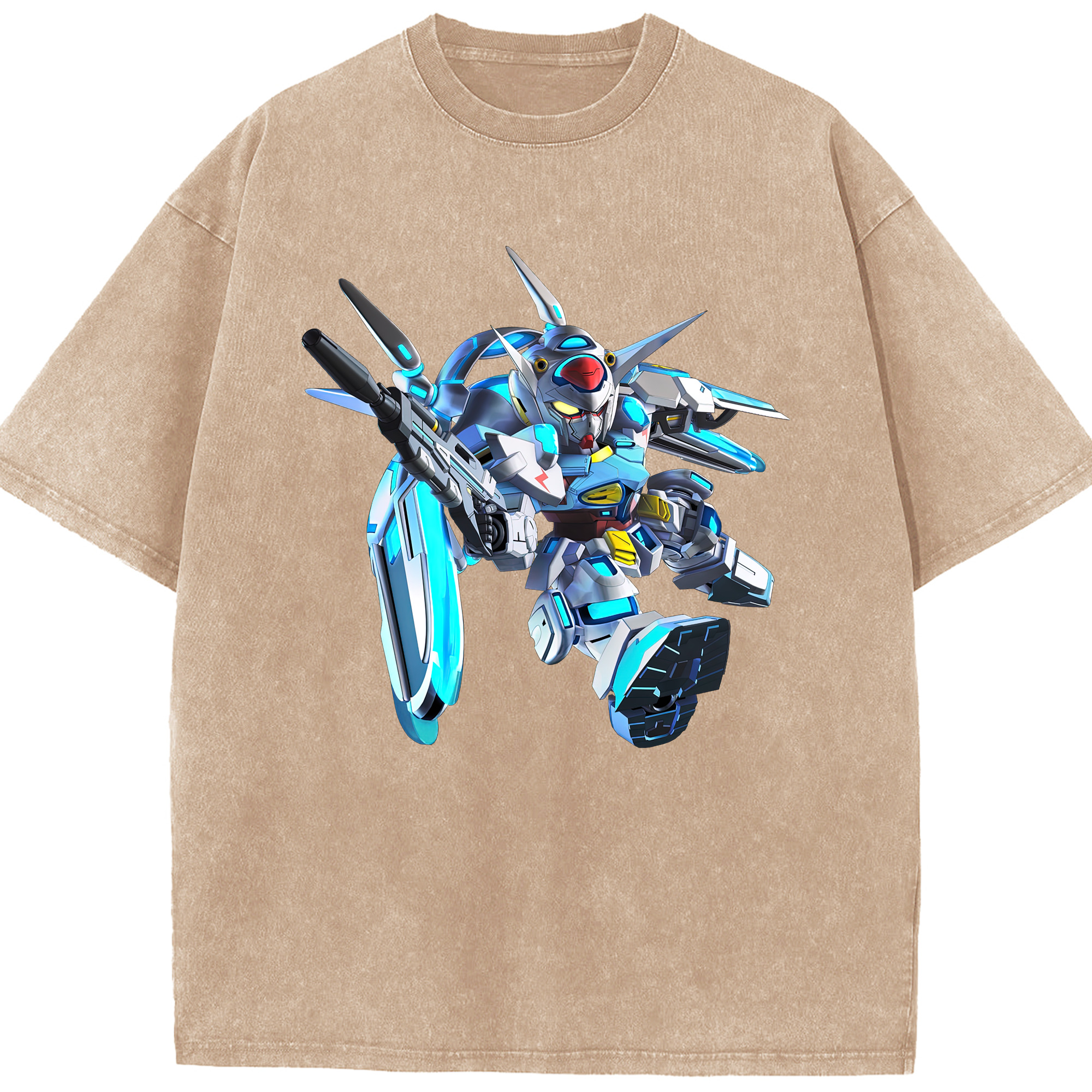 （画像用） 機動戦士ガンダム Mobile Suit Gundam 綿100% ヴィンテージ風 半袖Tシャツ（フロントプリント）