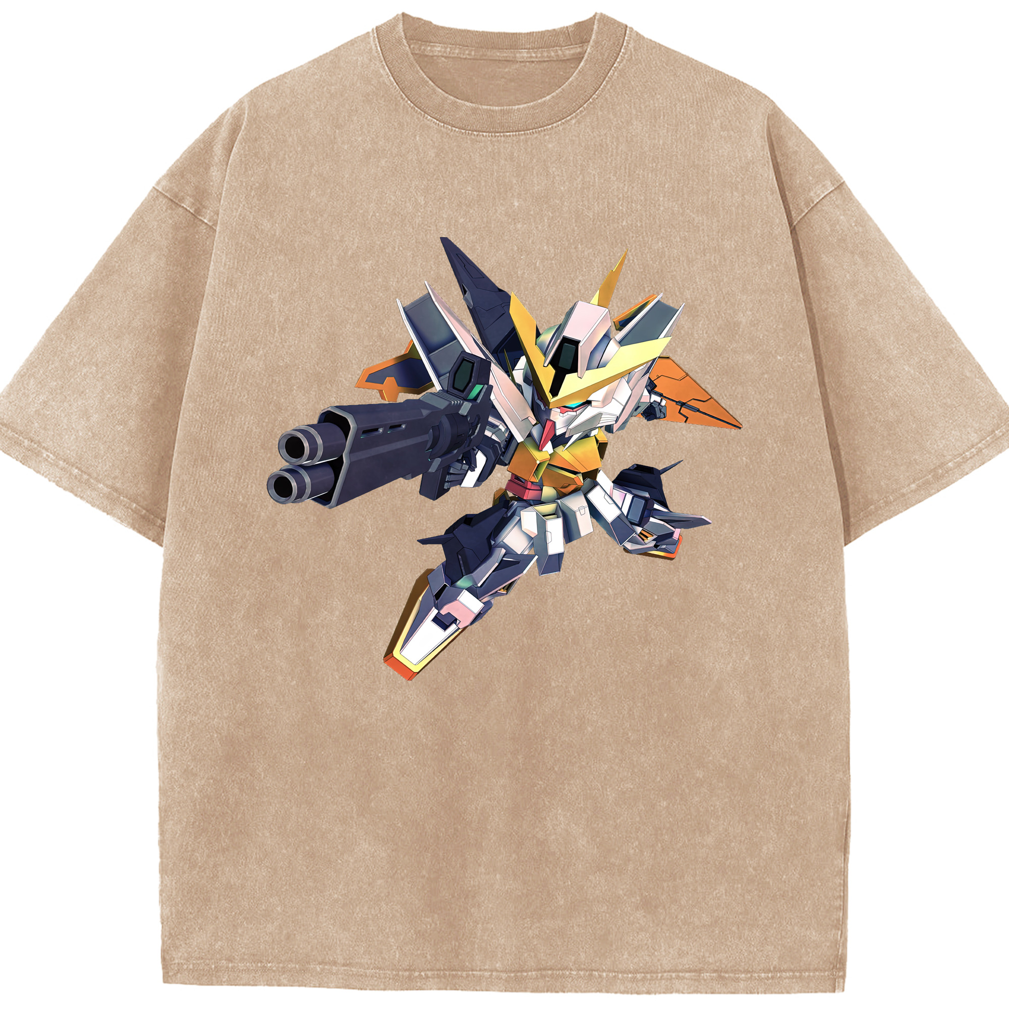（画像用） 機動戦士ガンダム Mobile Suit Gundam 綿100% ヴィンテージ風 半袖Tシャツ（フロントプリント）