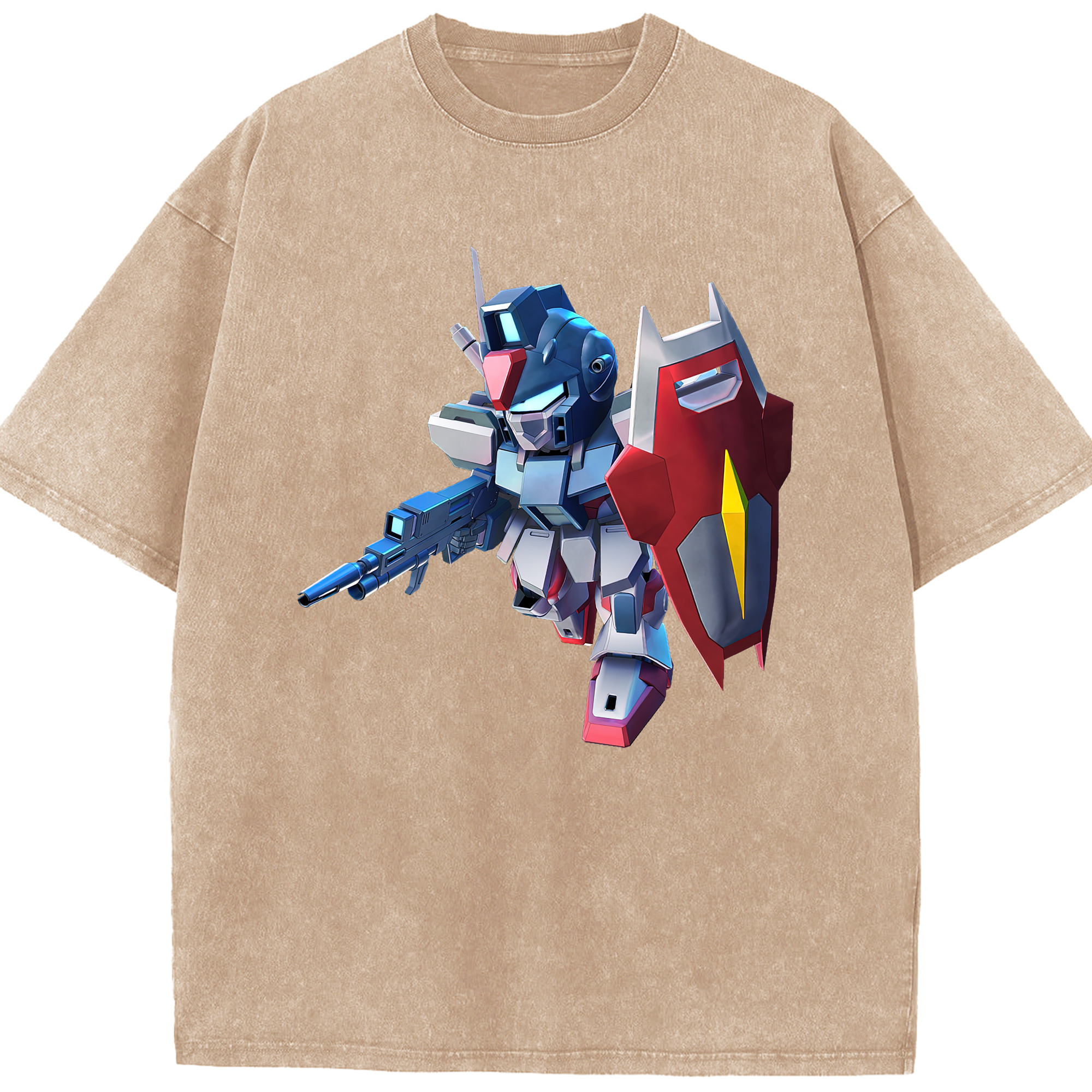（画像用） 機動戦士ガンダム Mobile Suit Gundam 綿100% ヴィンテージ風 半袖Tシャツ（フロントプリント）