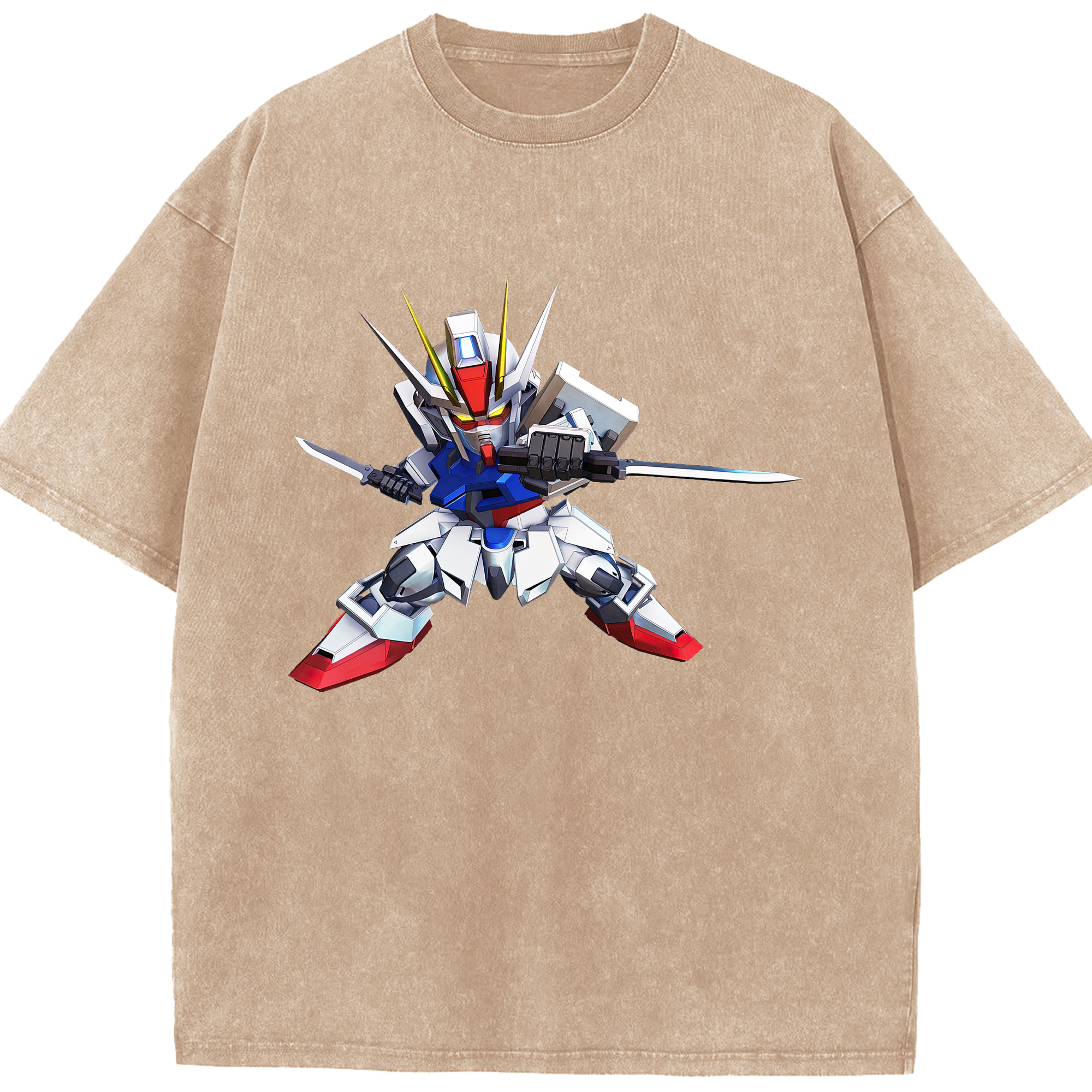 （画像用） 機動戦士ガンダム Mobile Suit Gundam 綿100% ヴィンテージ風 半袖Tシャツ（フロントプリント）