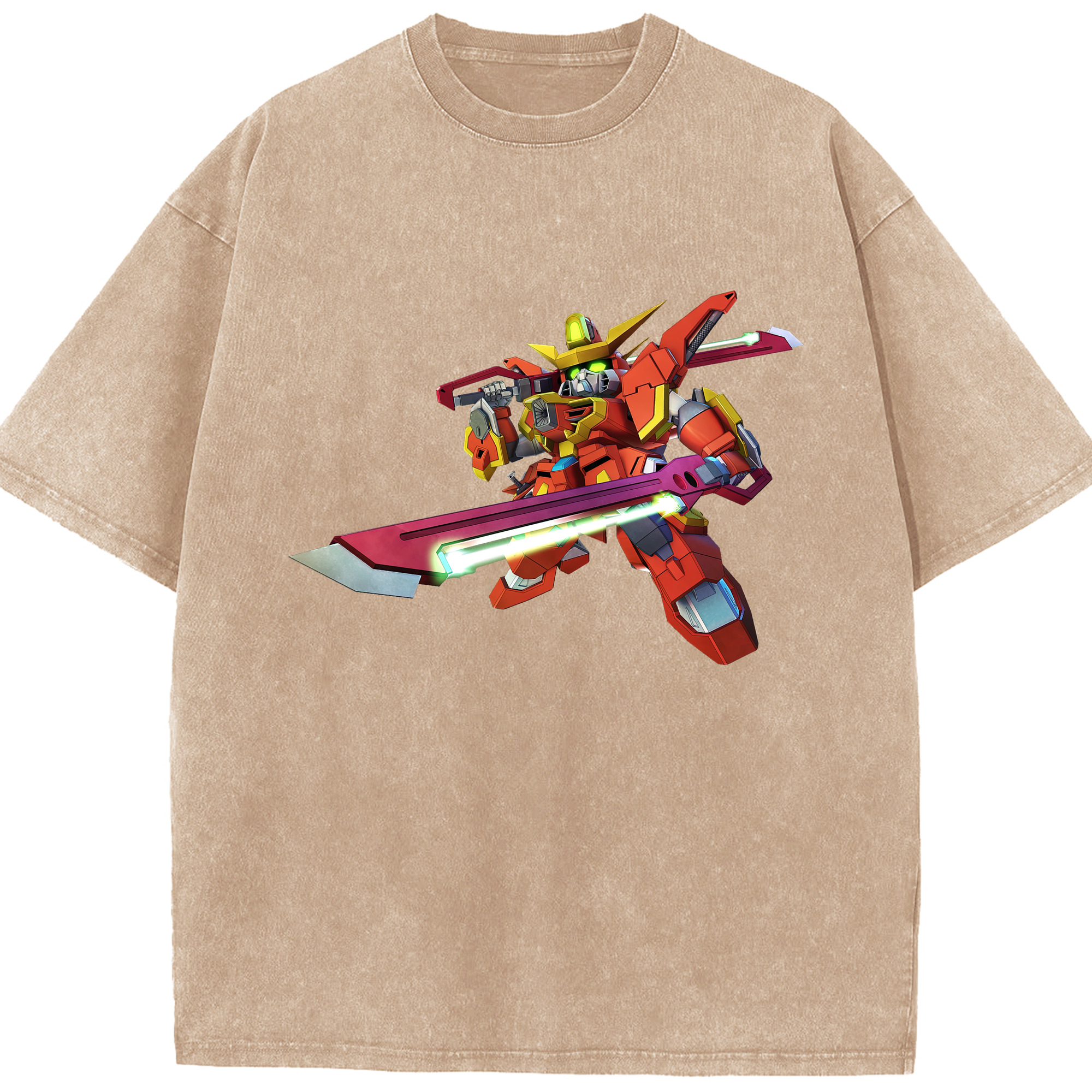 （画像用） 機動戦士ガンダム Mobile Suit Gundam 綿100% ヴィンテージ風 半袖Tシャツ（フロントプリント）