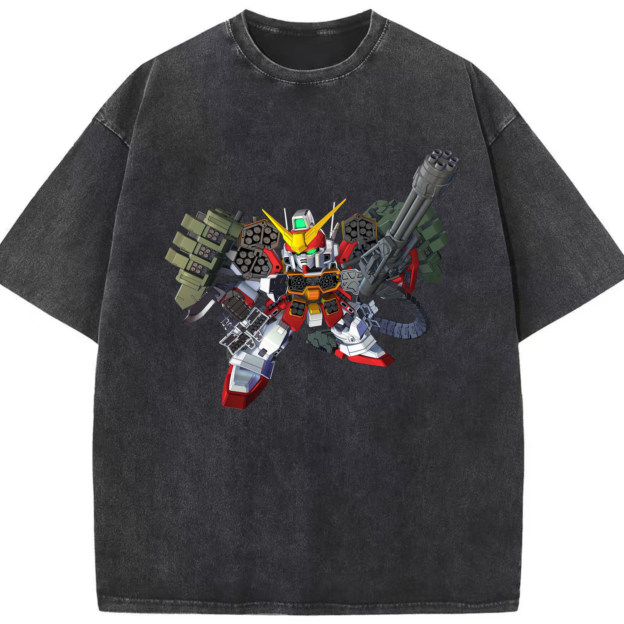 （画像用） 機動戦士ガンダム Mobile Suit Gundam 綿100% ヴィンテージ風 半袖Tシャツ（フロントプリント）