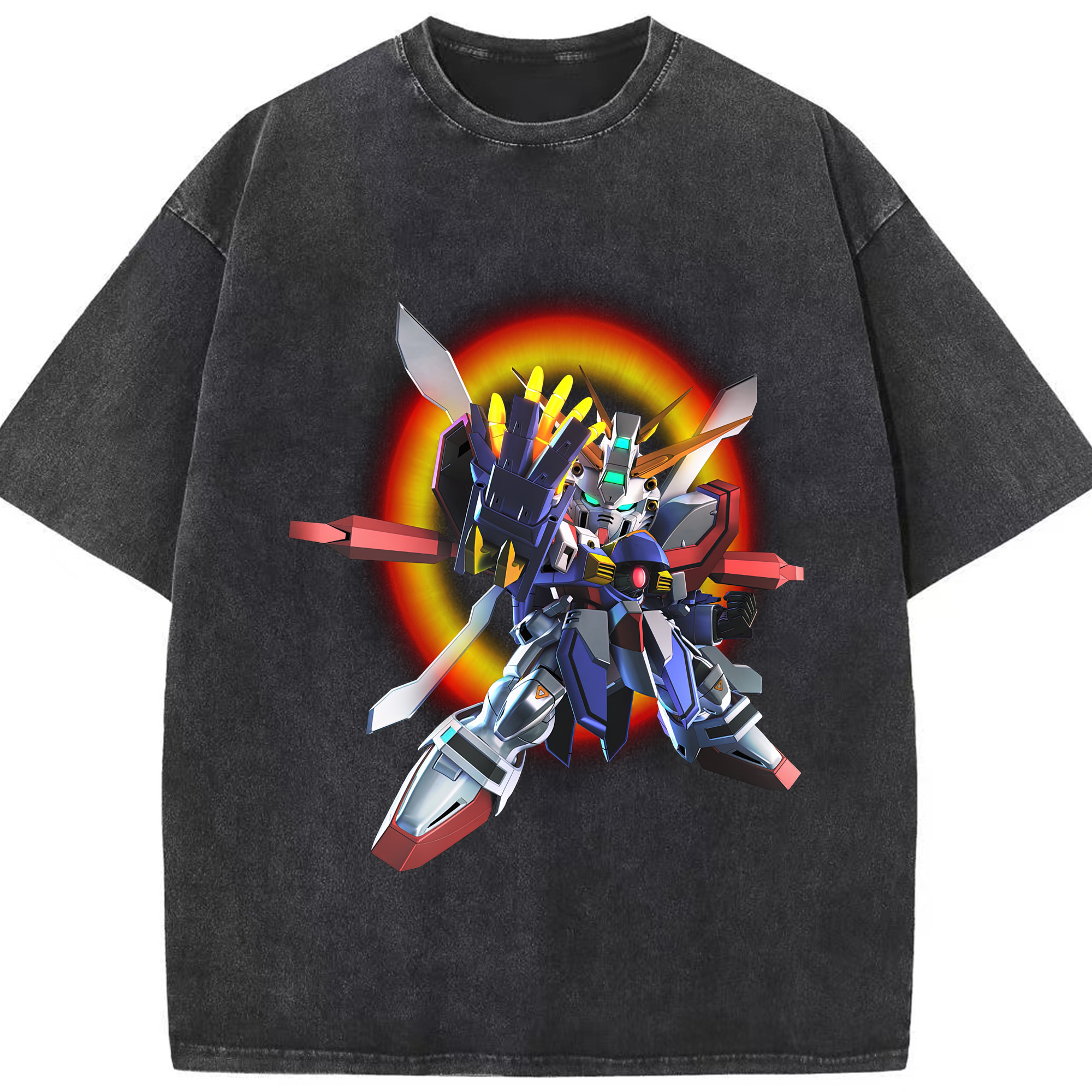 （画像用） 機動戦士ガンダム Mobile Suit Gundam 綿100% ヴィンテージ風 半袖Tシャツ（フロントプリント）