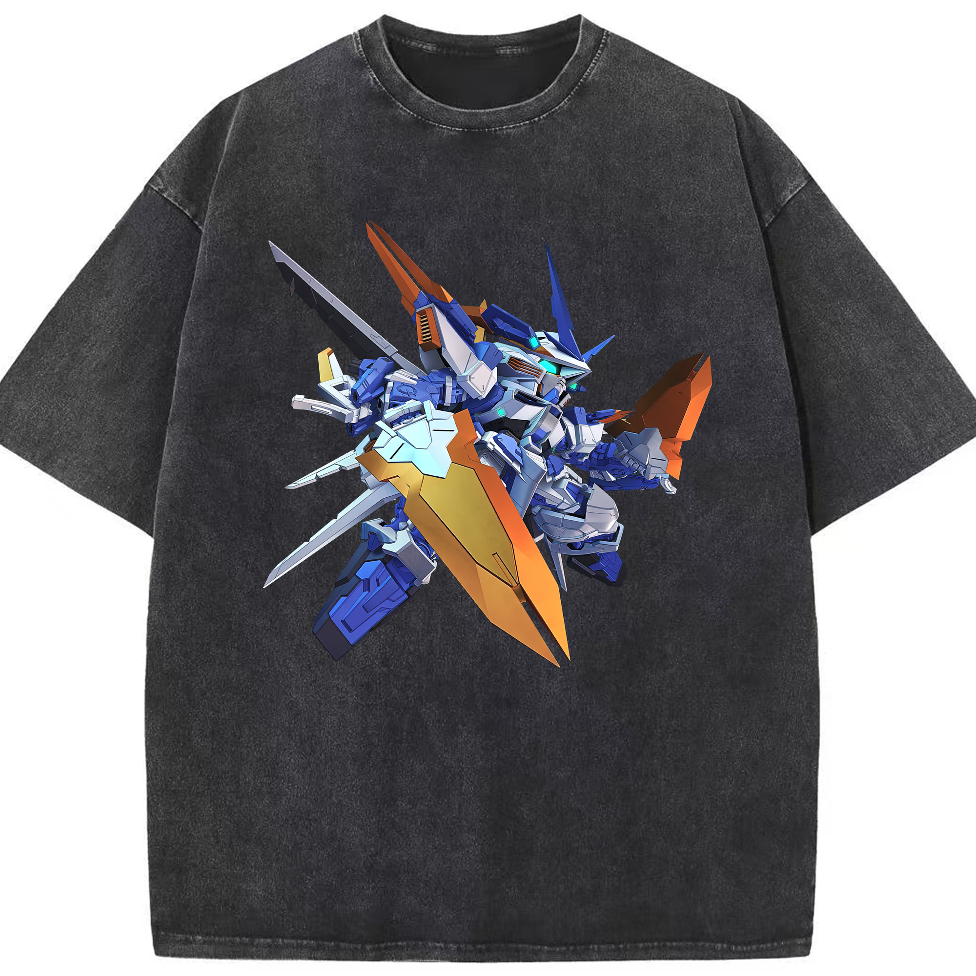 （画像用） 機動戦士ガンダム Mobile Suit Gundam 綿100% ヴィンテージ風 半袖Tシャツ（フロントプリント）