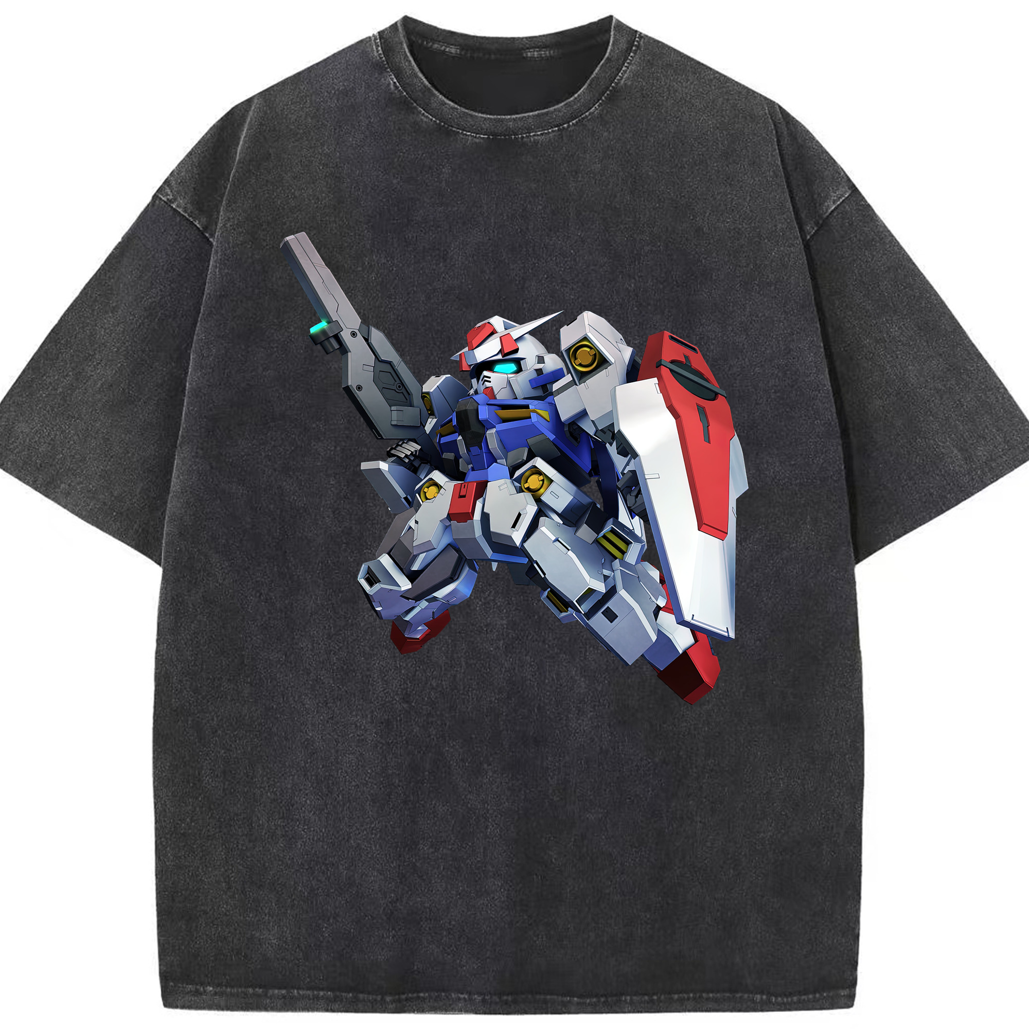 （画像用） 機動戦士ガンダム Mobile Suit Gundam 綿100% ヴィンテージ風 半袖Tシャツ（フロントプリント）