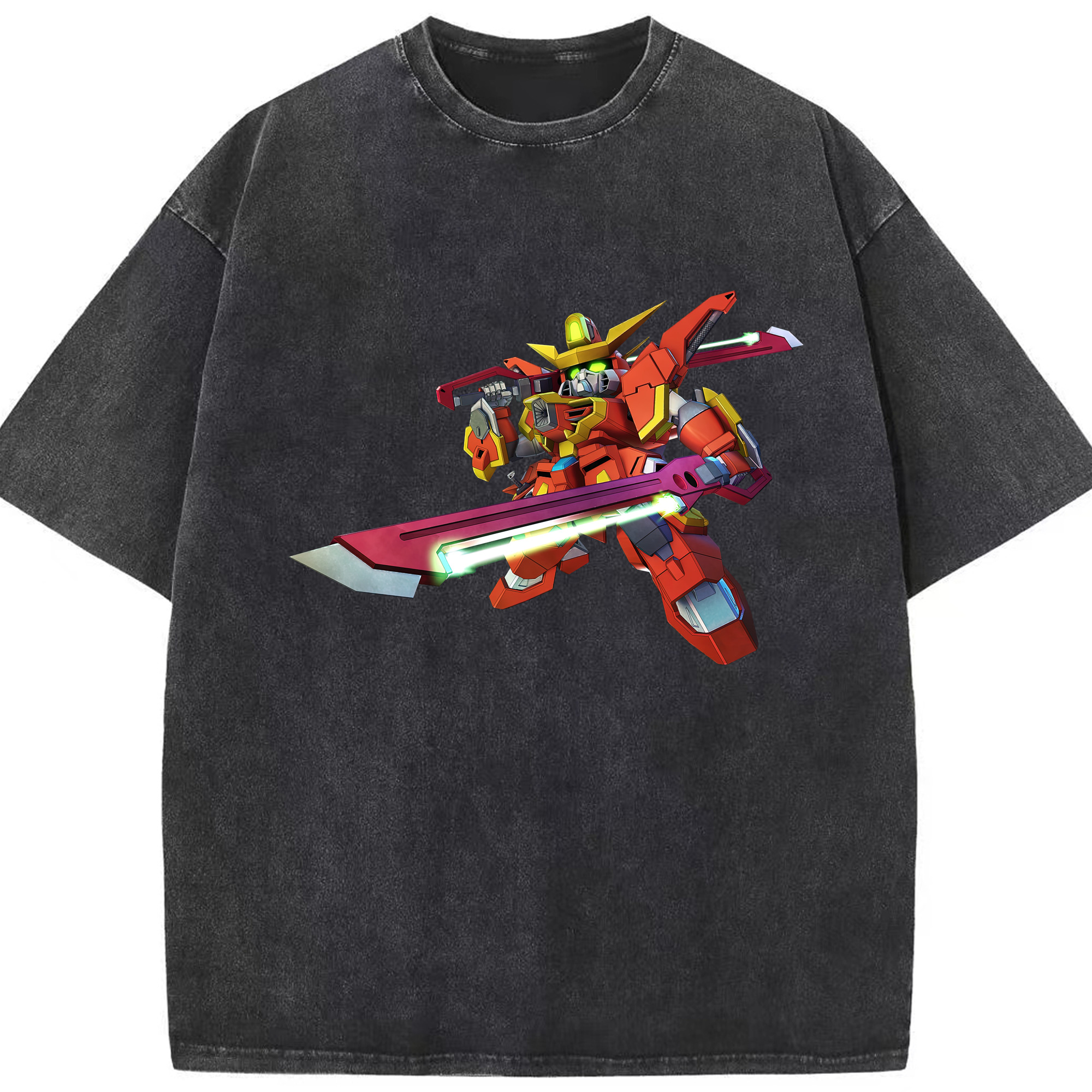 （画像用） 機動戦士ガンダム Mobile Suit Gundam 綿100% ヴィンテージ風 半袖Tシャツ（フロントプリント）