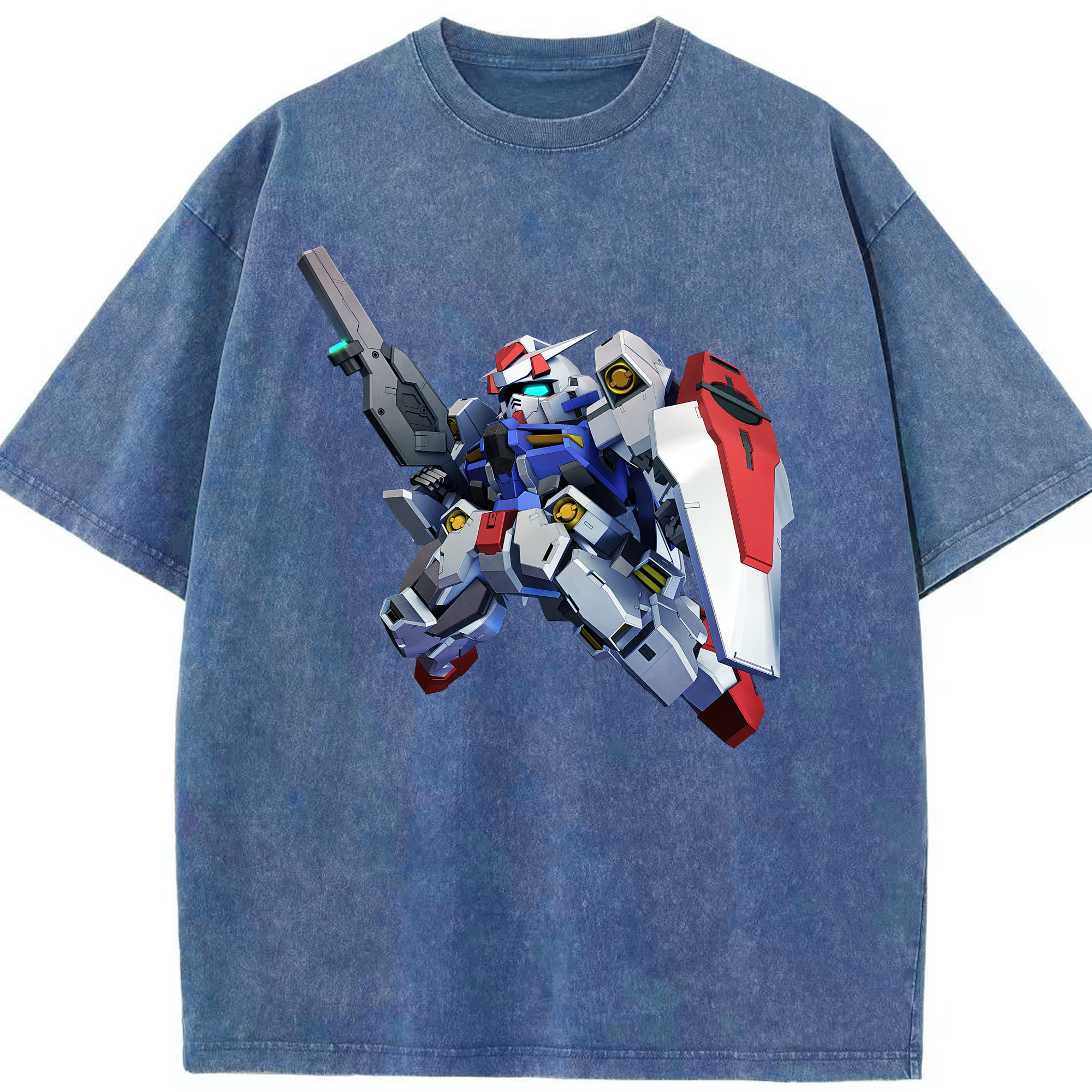 （画像用） 機動戦士ガンダム Mobile Suit Gundam 綿100% ヴィンテージ風 半袖Tシャツ（フロントプリント）