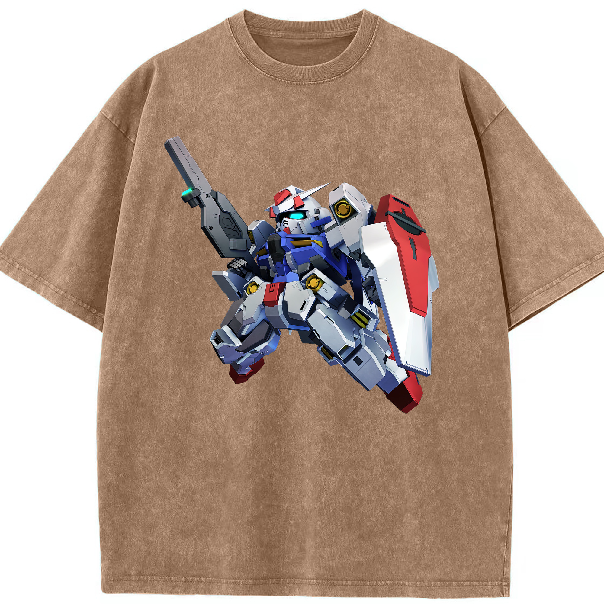 （画像用） 機動戦士ガンダム Mobile Suit Gundam 綿100% ヴィンテージ風 半袖Tシャツ（フロントプリント）
