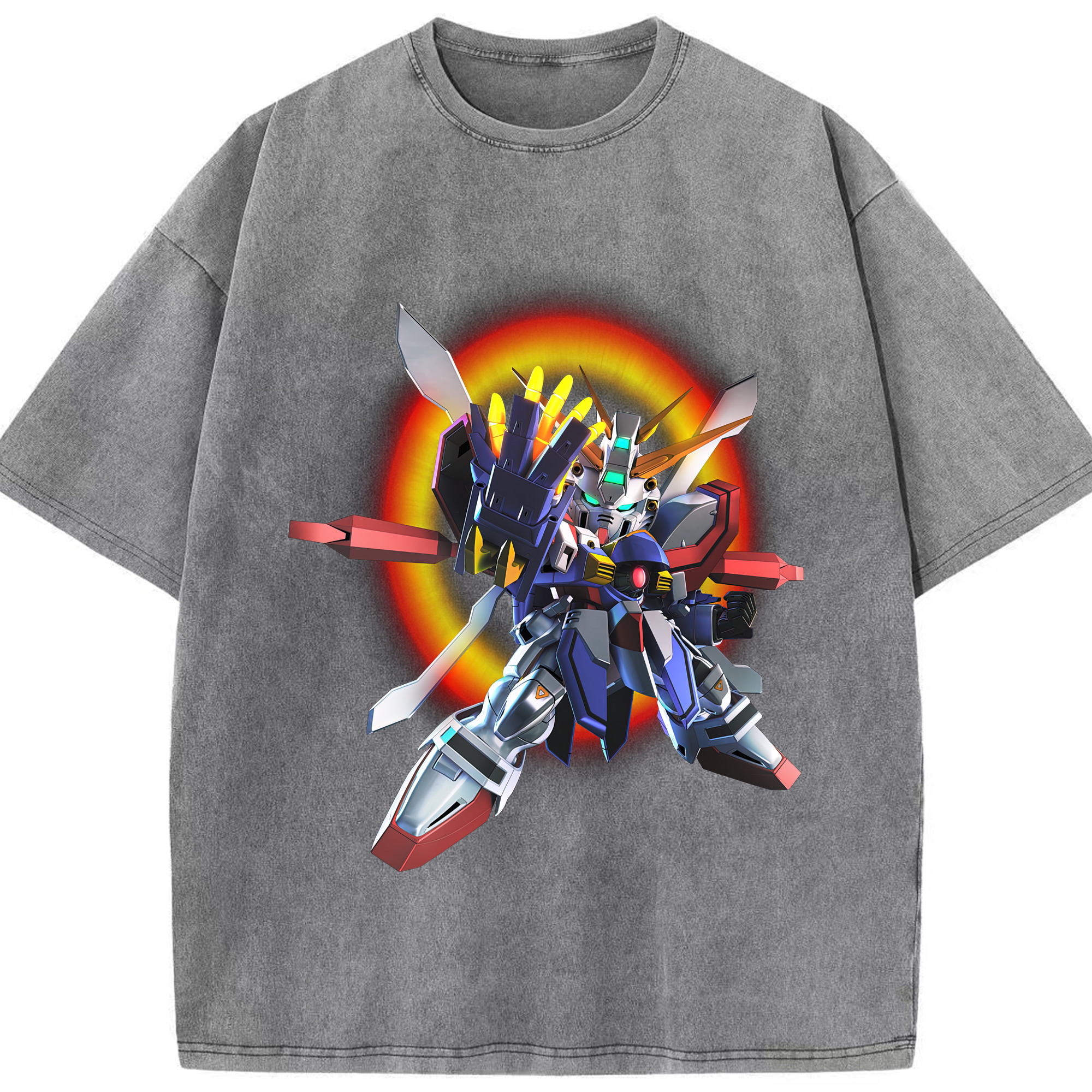 （画像用） 機動戦士ガンダム Mobile Suit Gundam 綿100% ヴィンテージ風 半袖Tシャツ（フロントプリント）