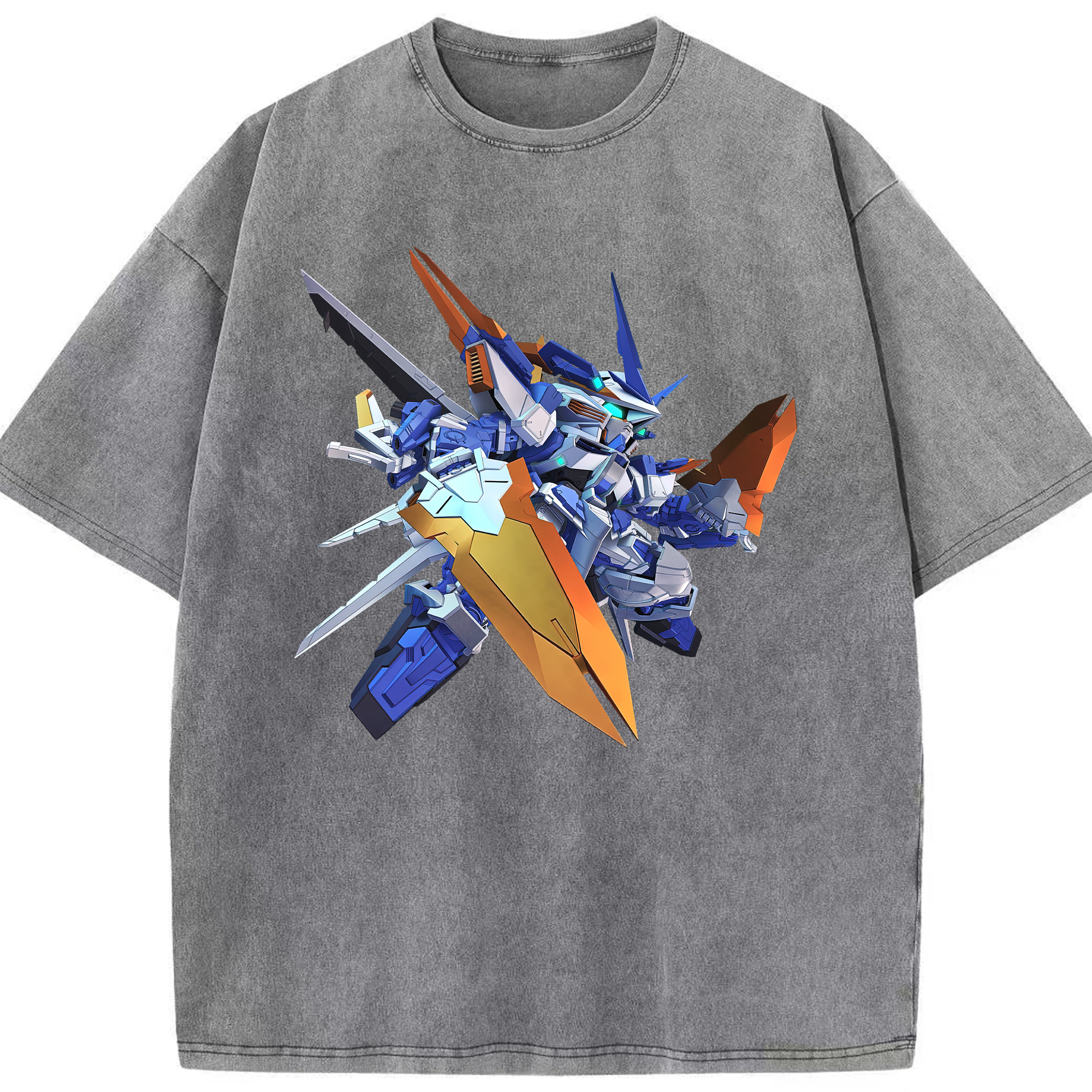 （画像用） 機動戦士ガンダム Mobile Suit Gundam 綿100% ヴィンテージ風 半袖Tシャツ（フロントプリント）