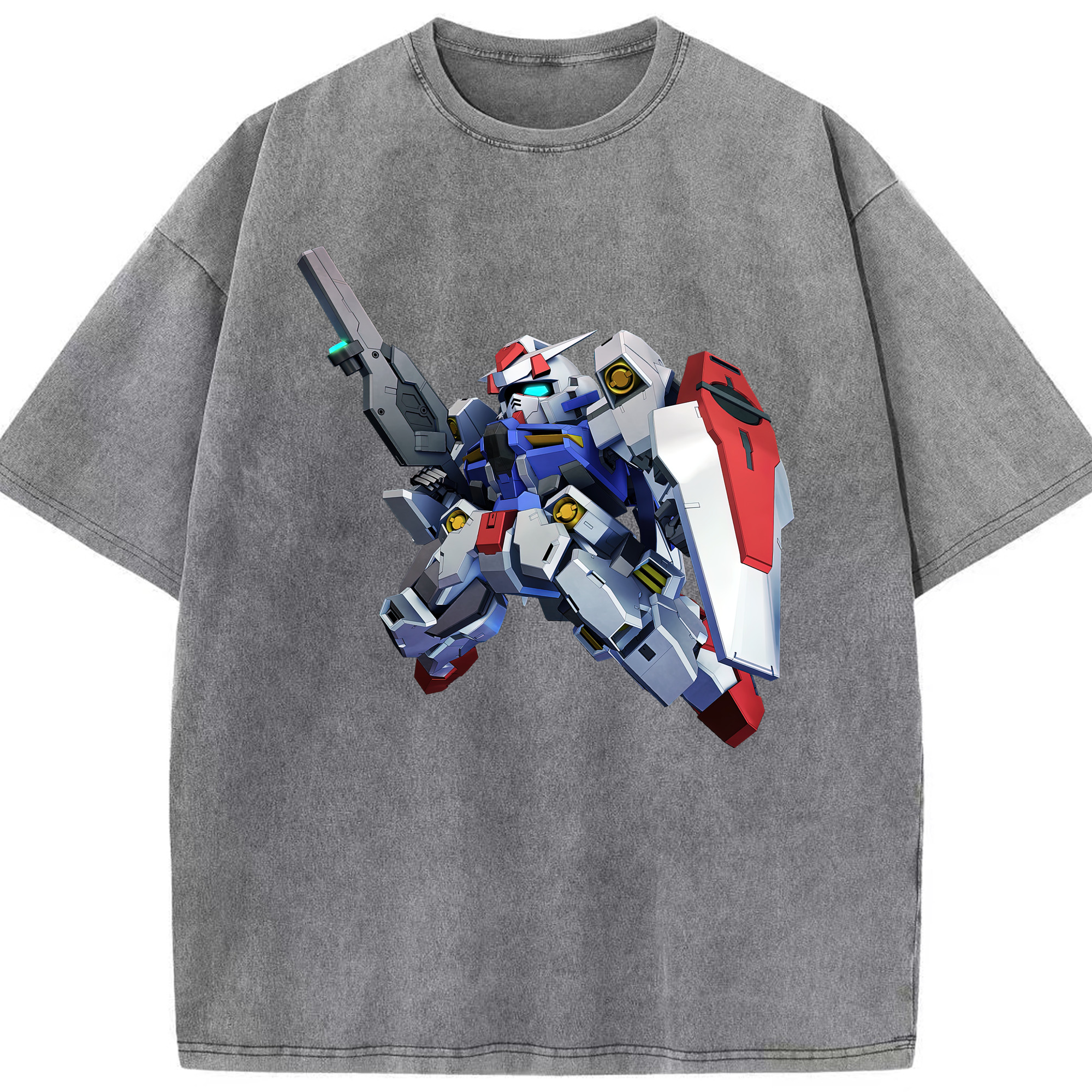 （画像用） 機動戦士ガンダム Mobile Suit Gundam 綿100% ヴィンテージ風 半袖Tシャツ（フロントプリント）