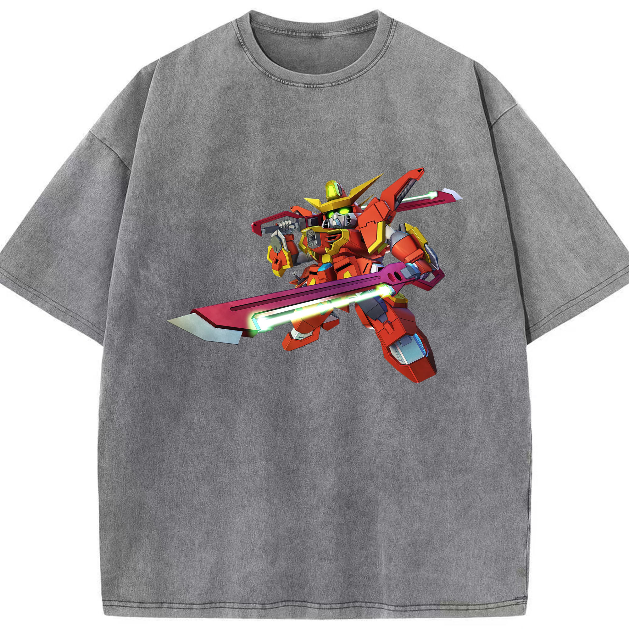 （画像用） 機動戦士ガンダム Mobile Suit Gundam 綿100% ヴィンテージ風 半袖Tシャツ（フロントプリント）