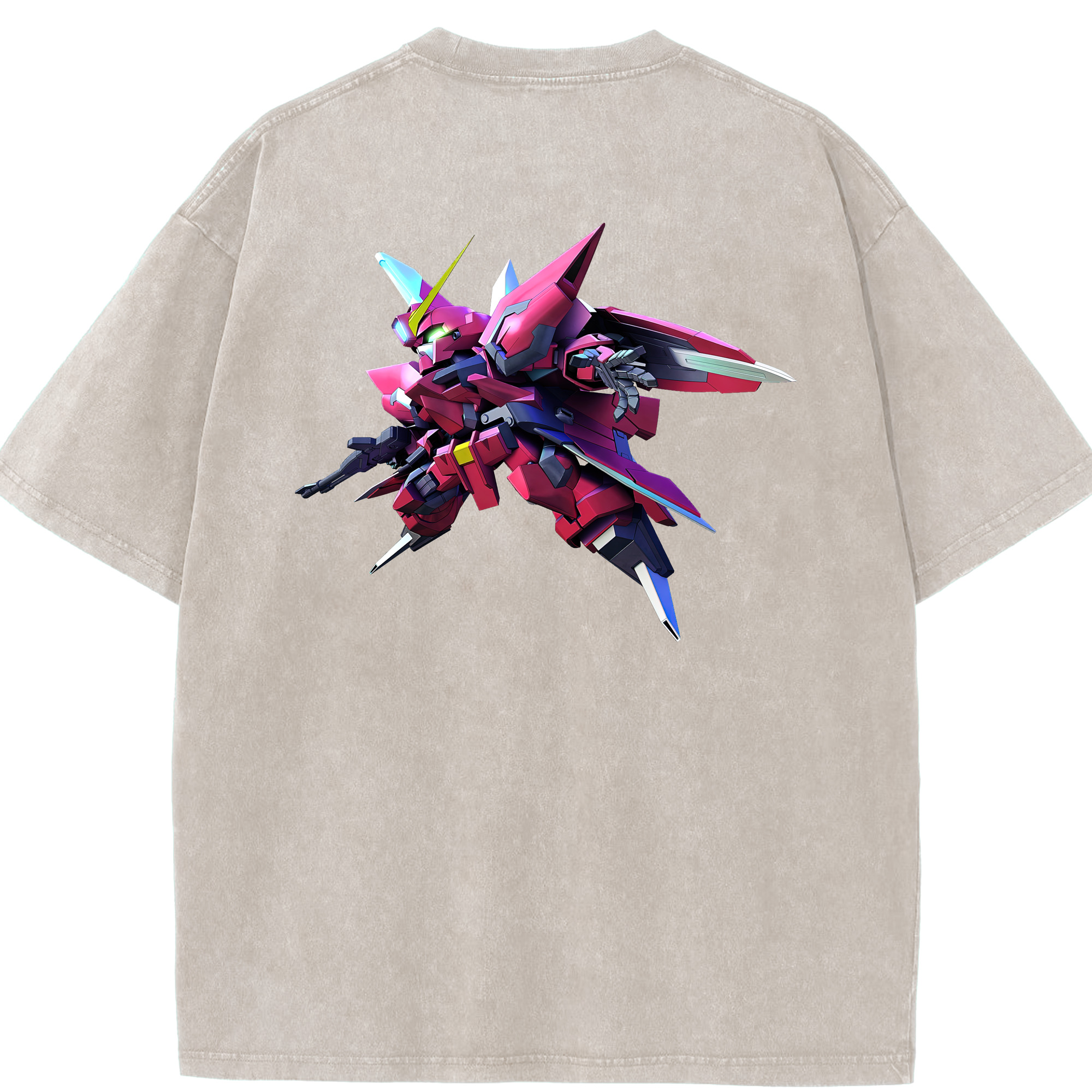 （画像用） 機動戦士ガンダム Mobile Suit Gundam 綿100% ヴィンテージ風 半袖Tシャツ（背面プリント）