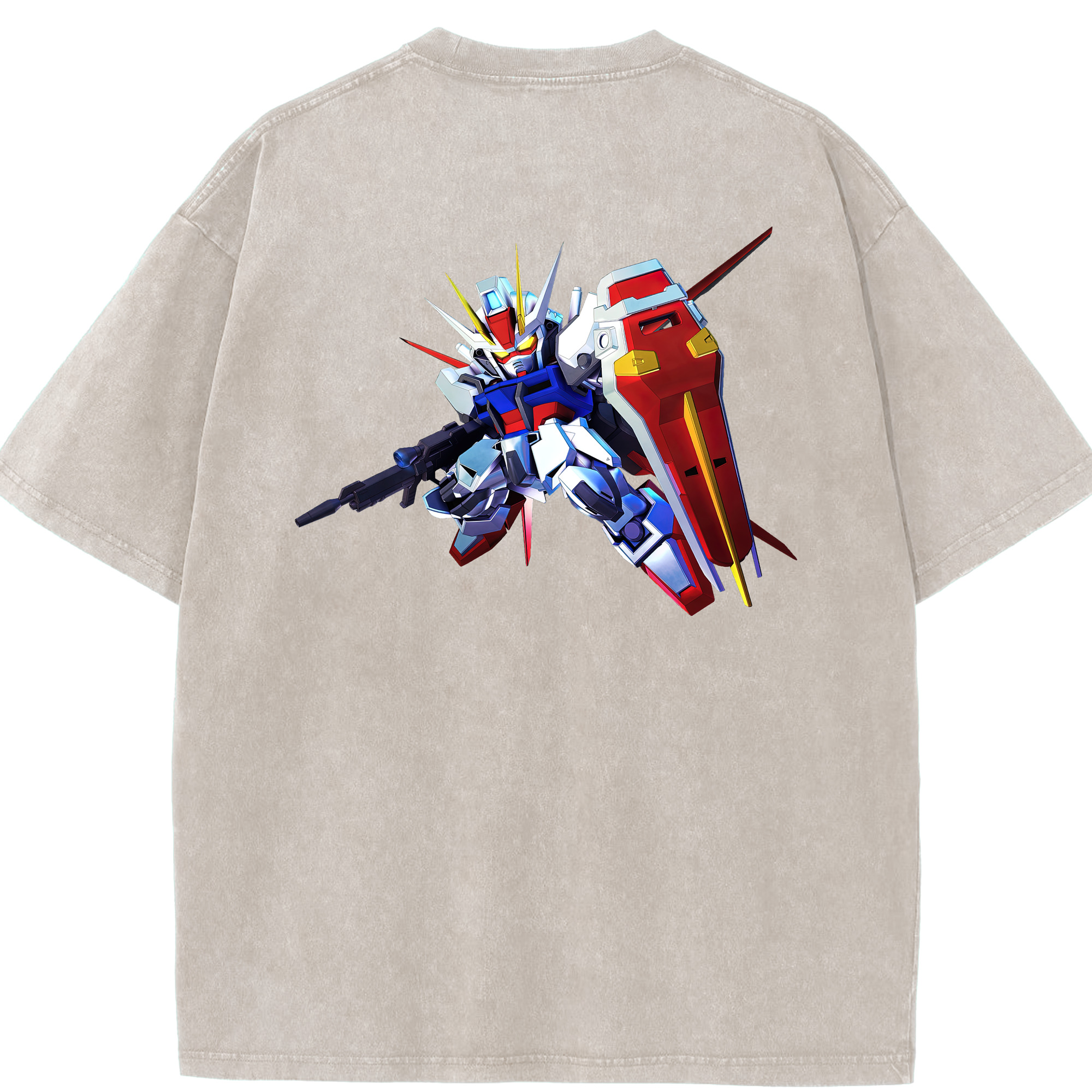 （画像用） 機動戦士ガンダム Mobile Suit Gundam 綿100% ヴィンテージ風 半袖Tシャツ（背面プリント）