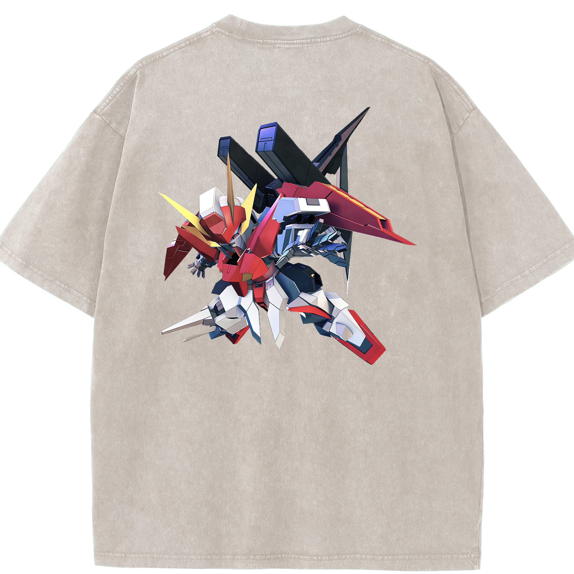 （画像用） 機動戦士ガンダム Mobile Suit Gundam 綿100% ヴィンテージ風 半袖Tシャツ（背面プリント）