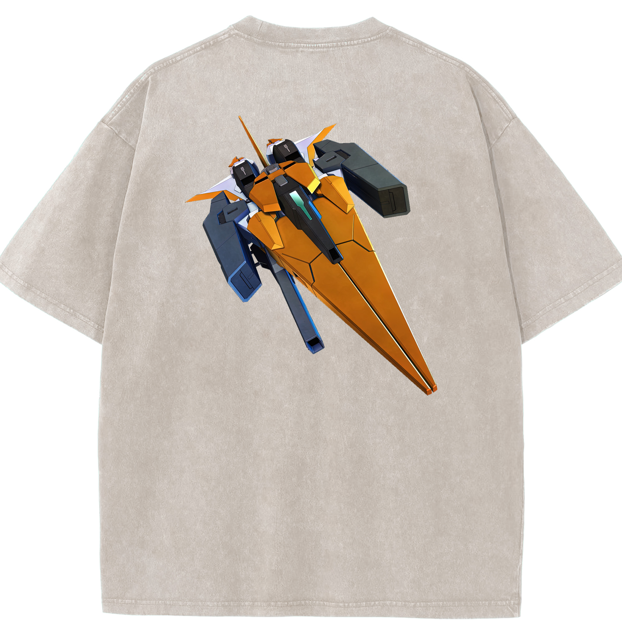 （画像用） 機動戦士ガンダム Mobile Suit Gundam 綿100% ヴィンテージ風 半袖Tシャツ（背面プリント）