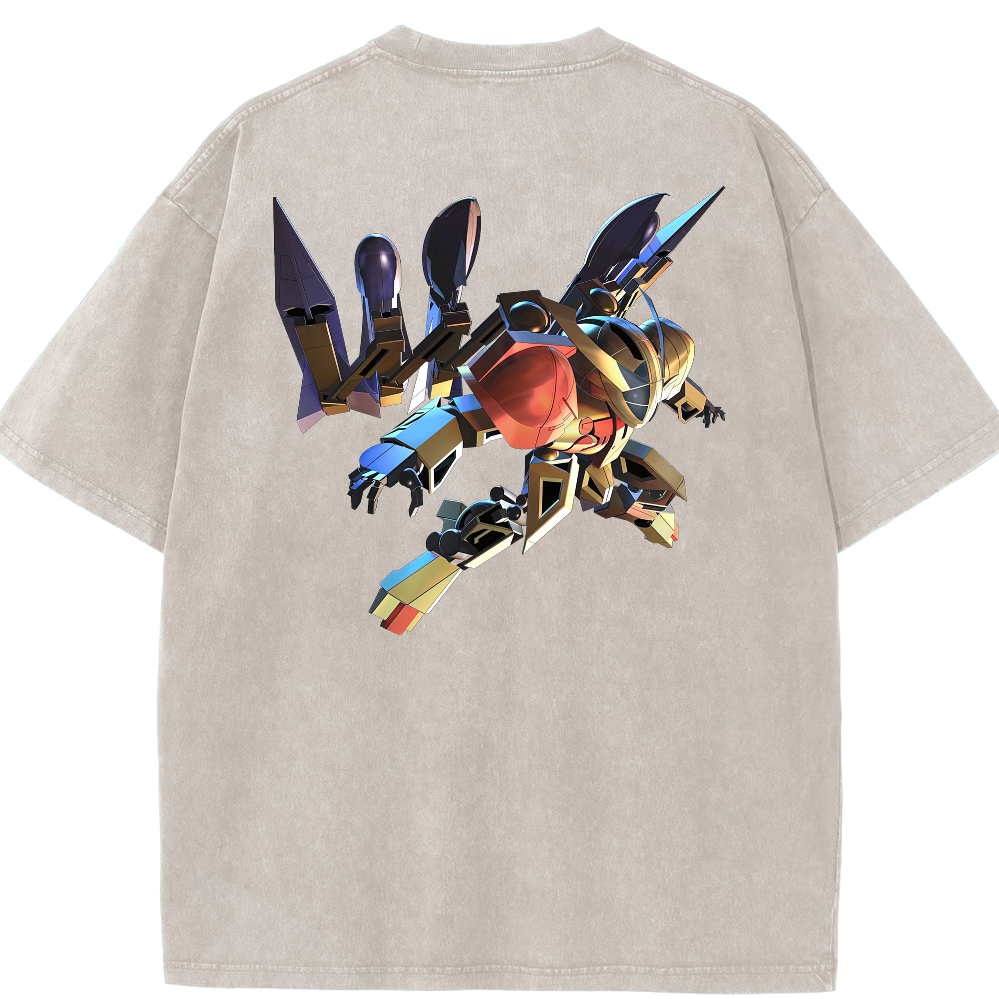 （画像用） 機動戦士ガンダム Mobile Suit Gundam 綿100% ヴィンテージ風 半袖Tシャツ（背面プリント）