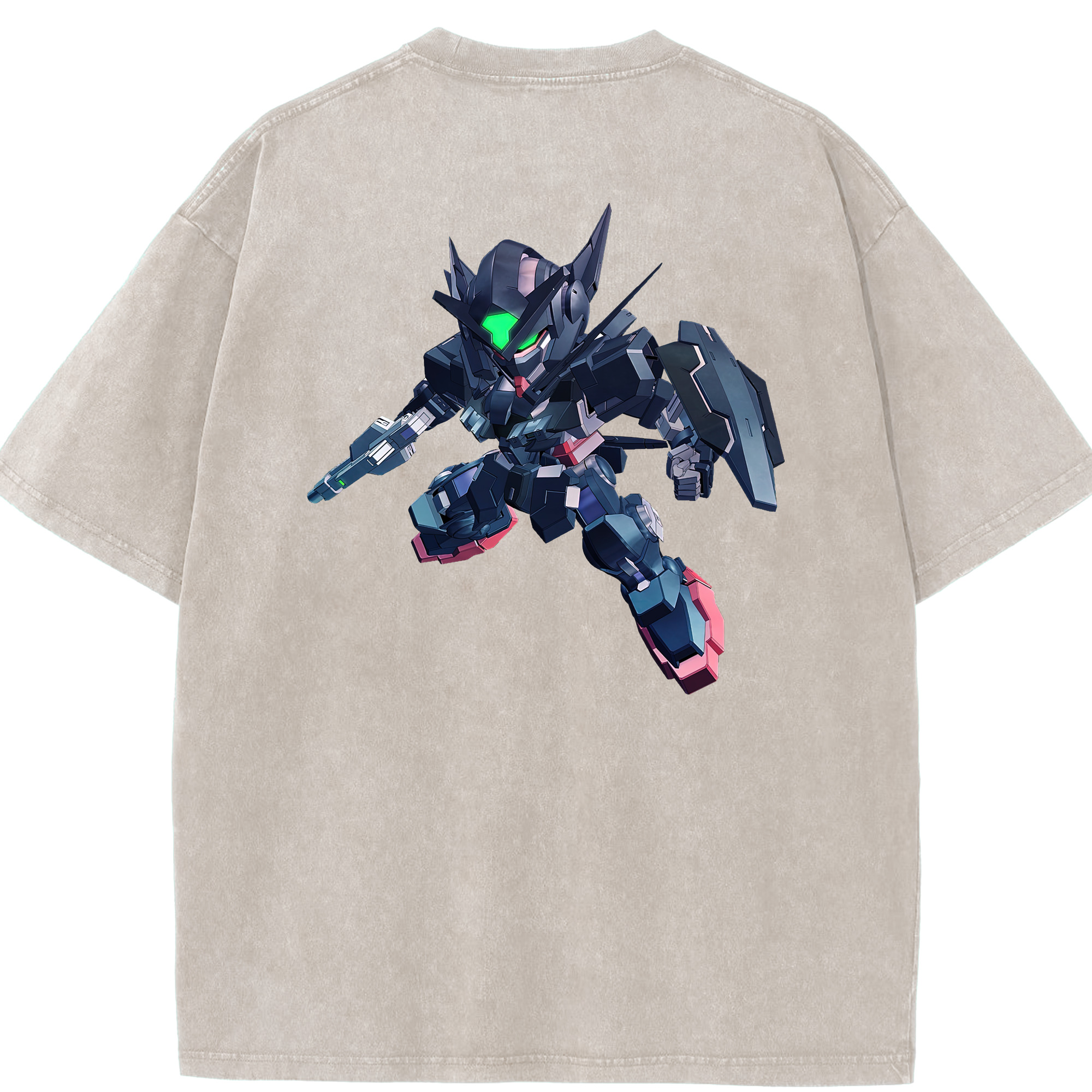 （画像用） 機動戦士ガンダム Mobile Suit Gundam 綿100% ヴィンテージ風 半袖Tシャツ（背面プリント）