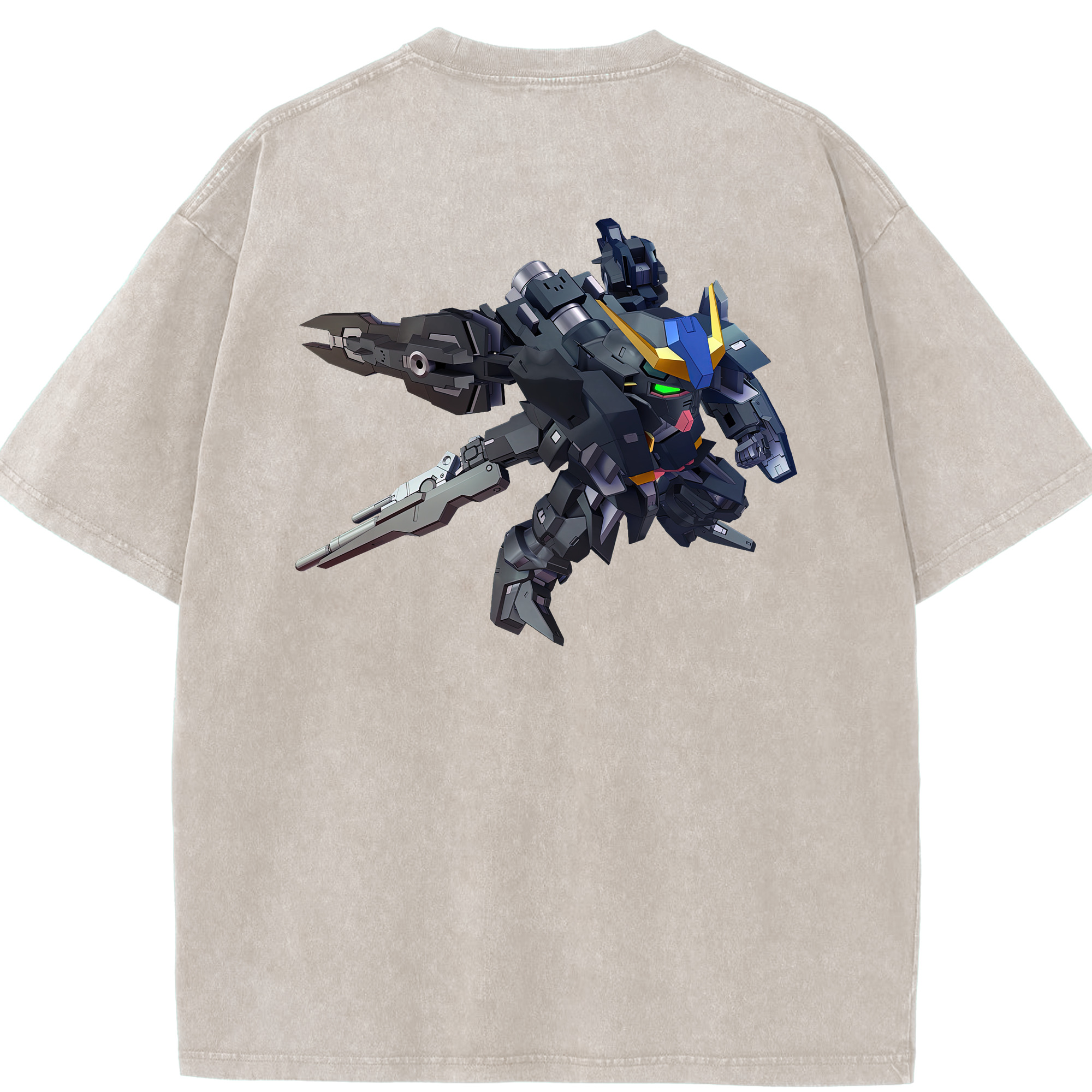 （画像用） 機動戦士ガンダム Mobile Suit Gundam 綿100% ヴィンテージ風 半袖Tシャツ（背面プリント）