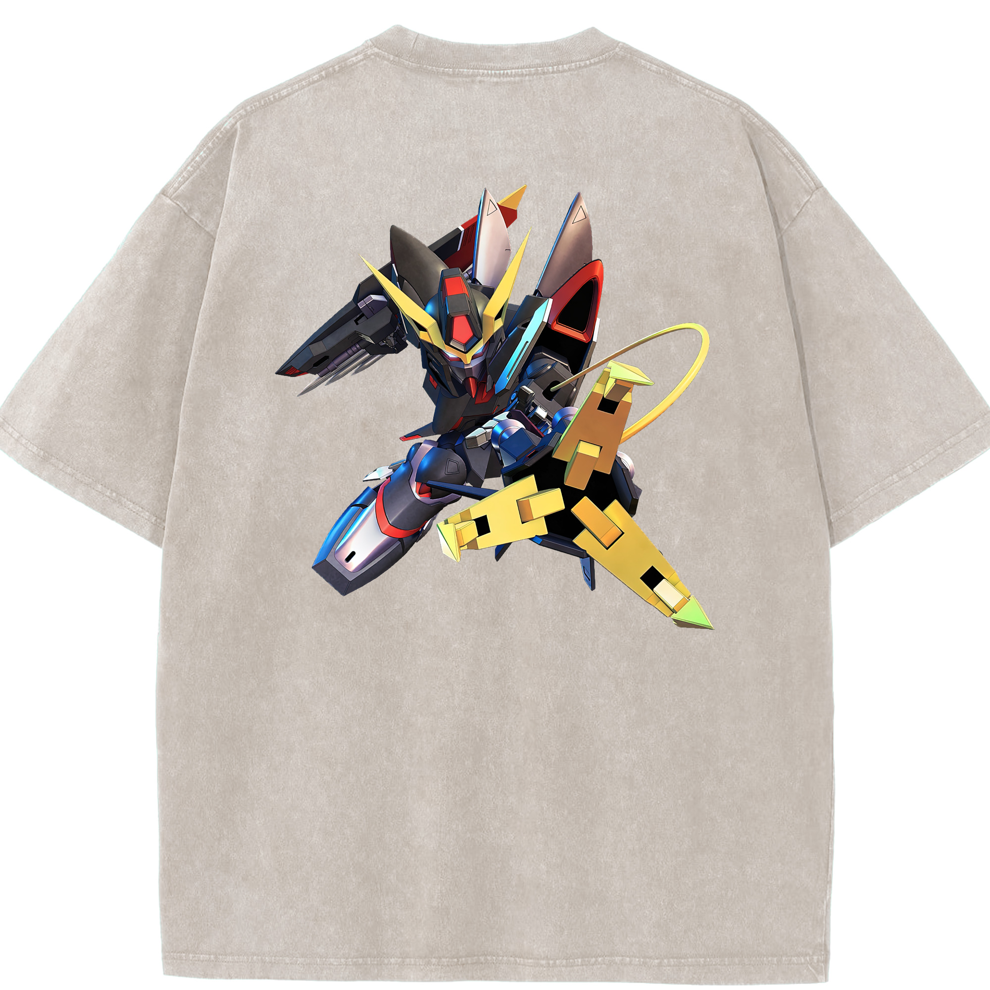 （画像用） 機動戦士ガンダム Mobile Suit Gundam 綿100% ヴィンテージ風 半袖Tシャツ（背面プリント）