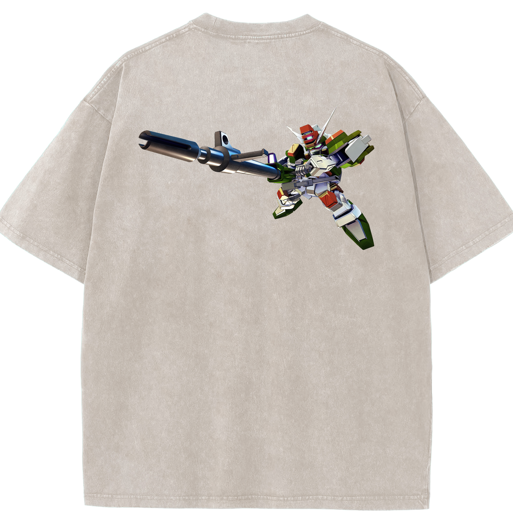 （画像用） 機動戦士ガンダム Mobile Suit Gundam 綿100% ヴィンテージ風 半袖Tシャツ（背面プリント）