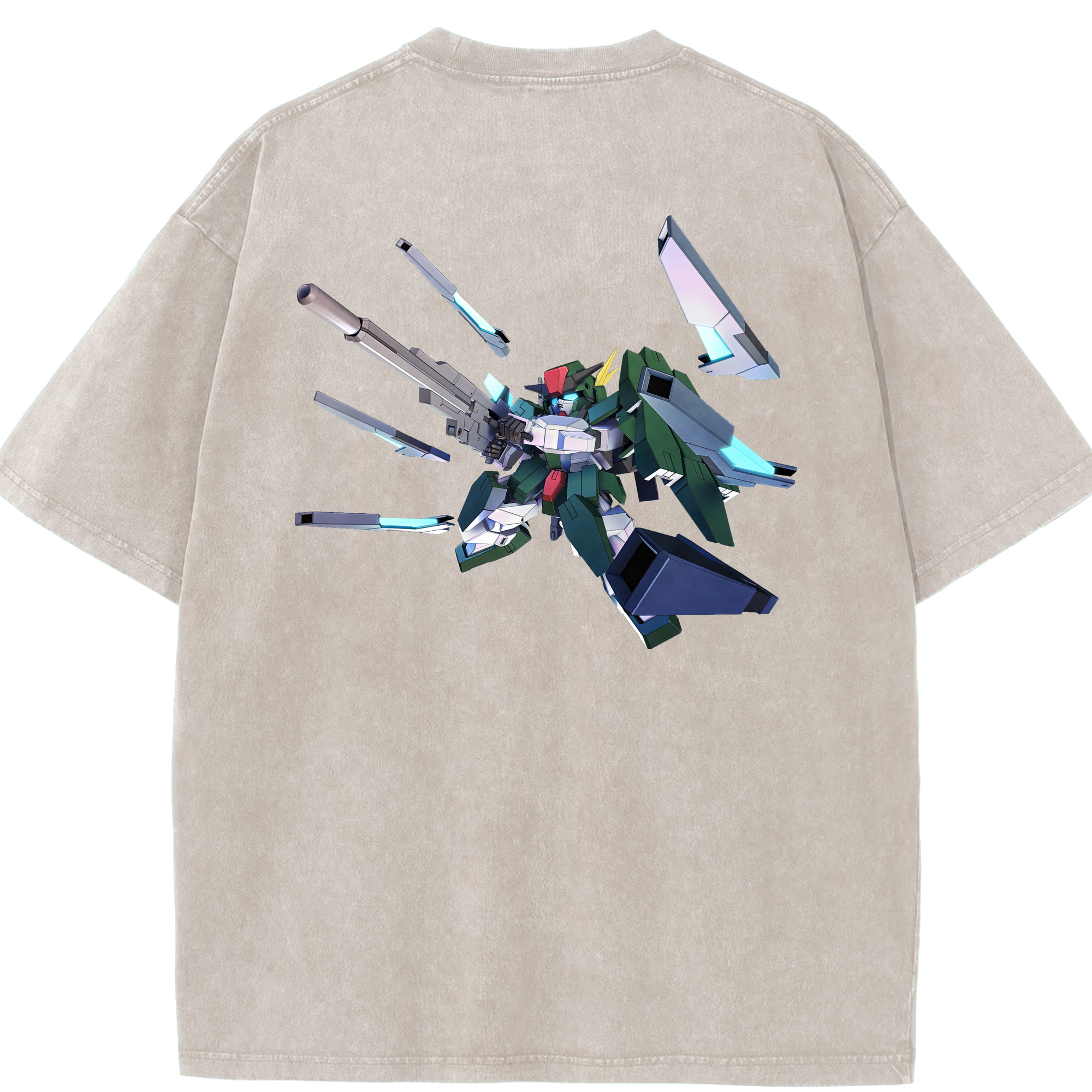 （画像用） 機動戦士ガンダム Mobile Suit Gundam 綿100% ヴィンテージ風 半袖Tシャツ（背面プリント）