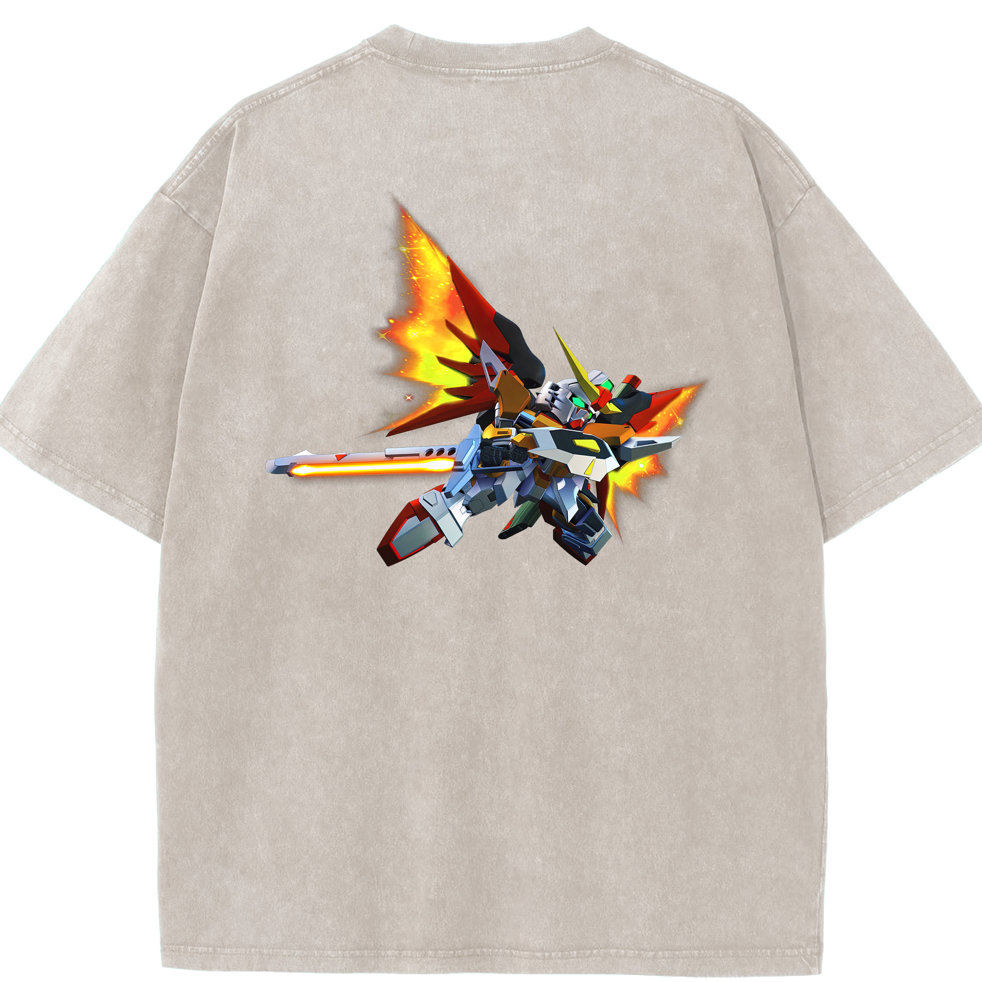 （画像用） 機動戦士ガンダム Mobile Suit Gundam 綿100% ヴィンテージ風 半袖Tシャツ（背面プリント）