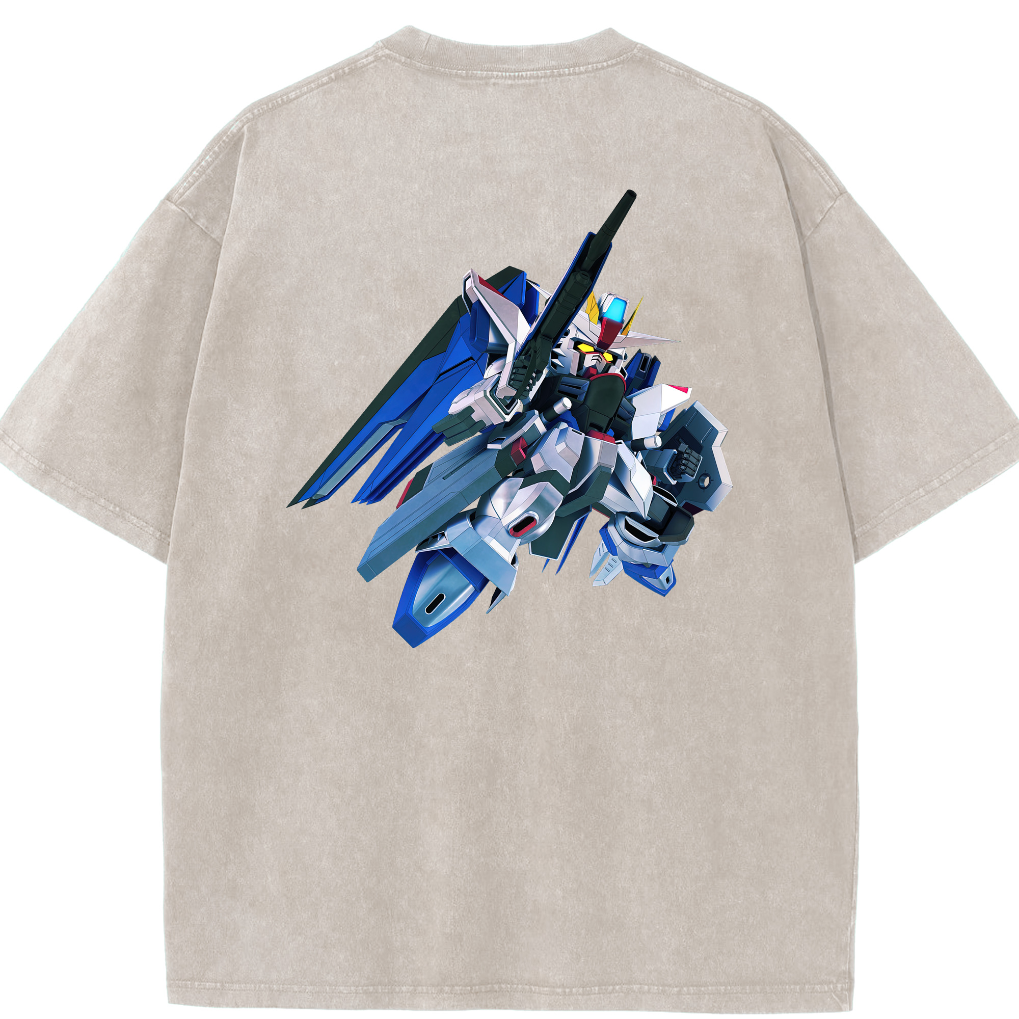 （画像用） 機動戦士ガンダム Mobile Suit Gundam 綿100% ヴィンテージ風 半袖Tシャツ（背面プリント）
