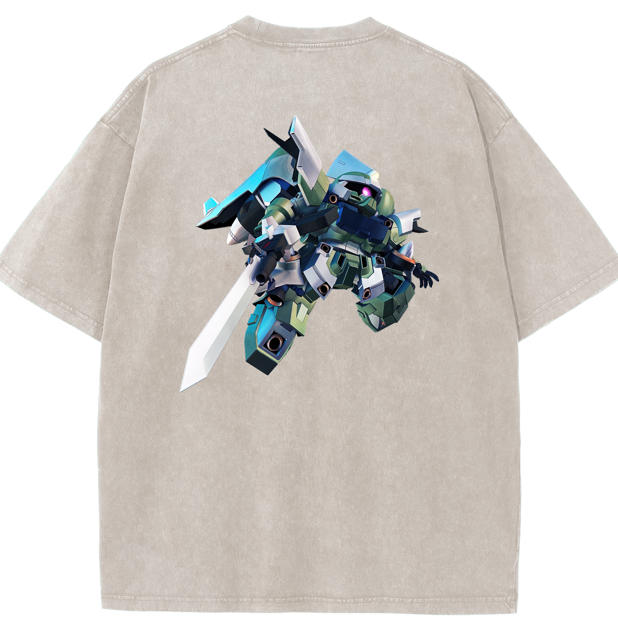 （画像用） 機動戦士ガンダム Mobile Suit Gundam 綿100% ヴィンテージ風 半袖Tシャツ（背面プリント）