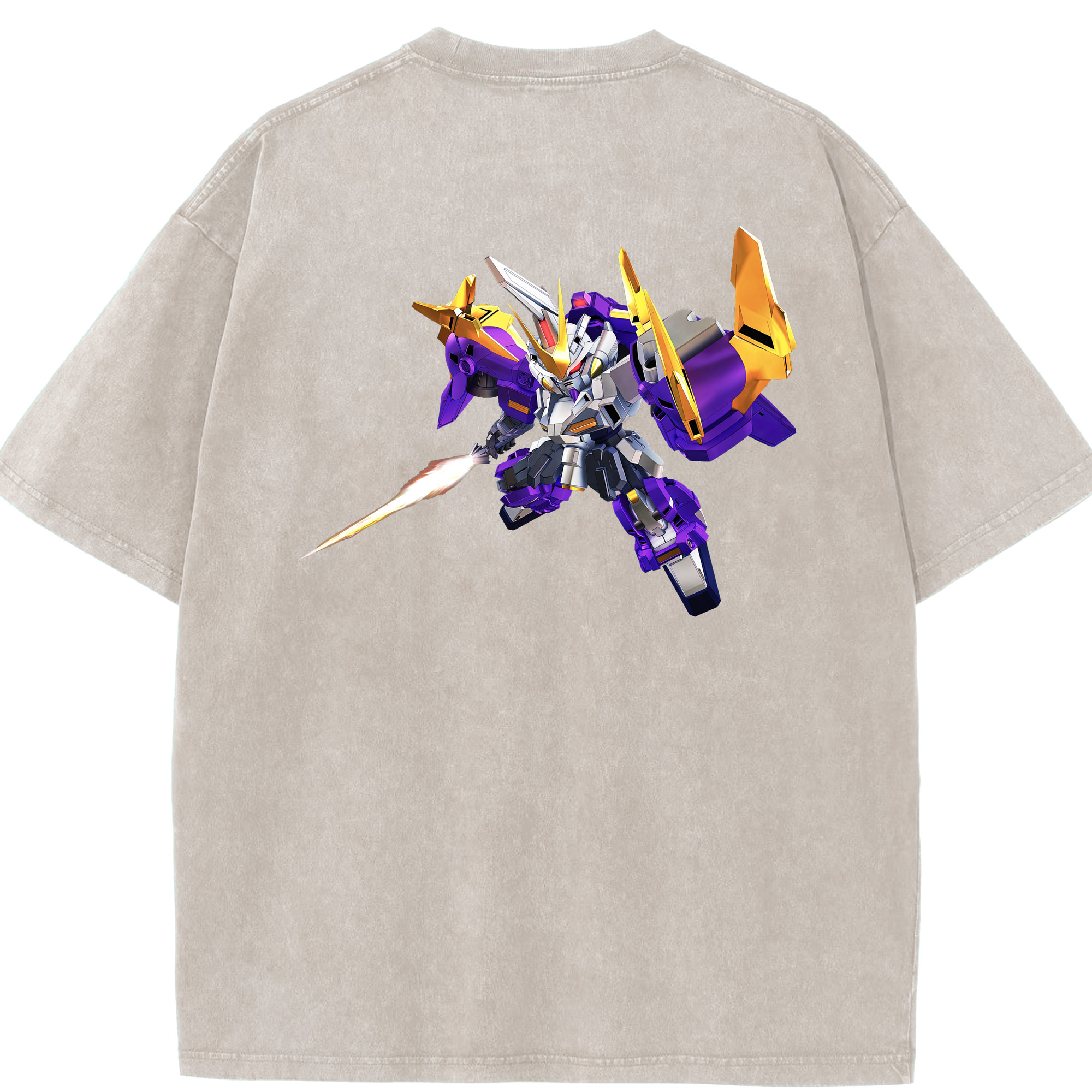（画像用） 機動戦士ガンダム Mobile Suit Gundam 綿100% ヴィンテージ風 半袖Tシャツ（背面プリント）