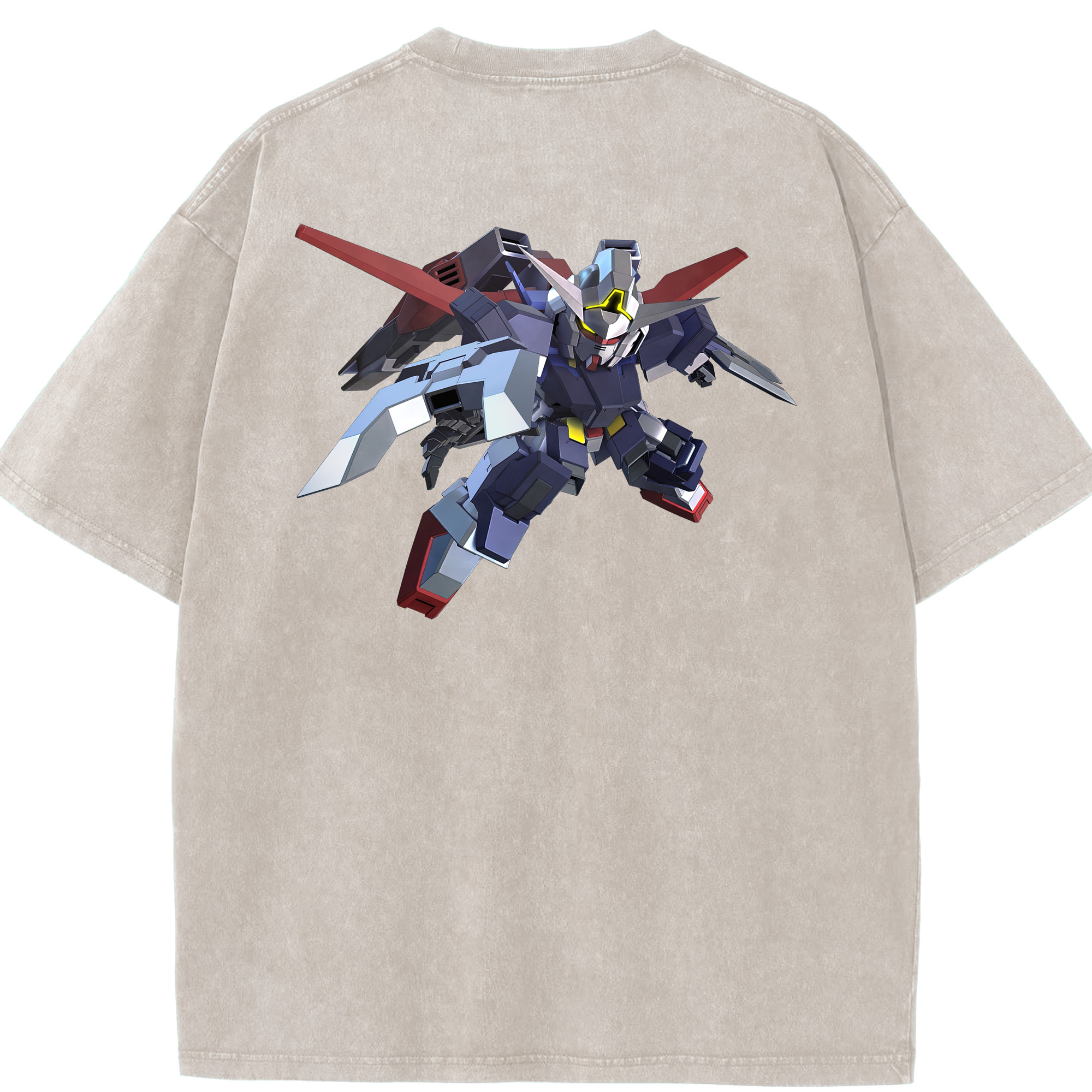 （画像用） 機動戦士ガンダム Mobile Suit Gundam 綿100% ヴィンテージ風 半袖Tシャツ（背面プリント）