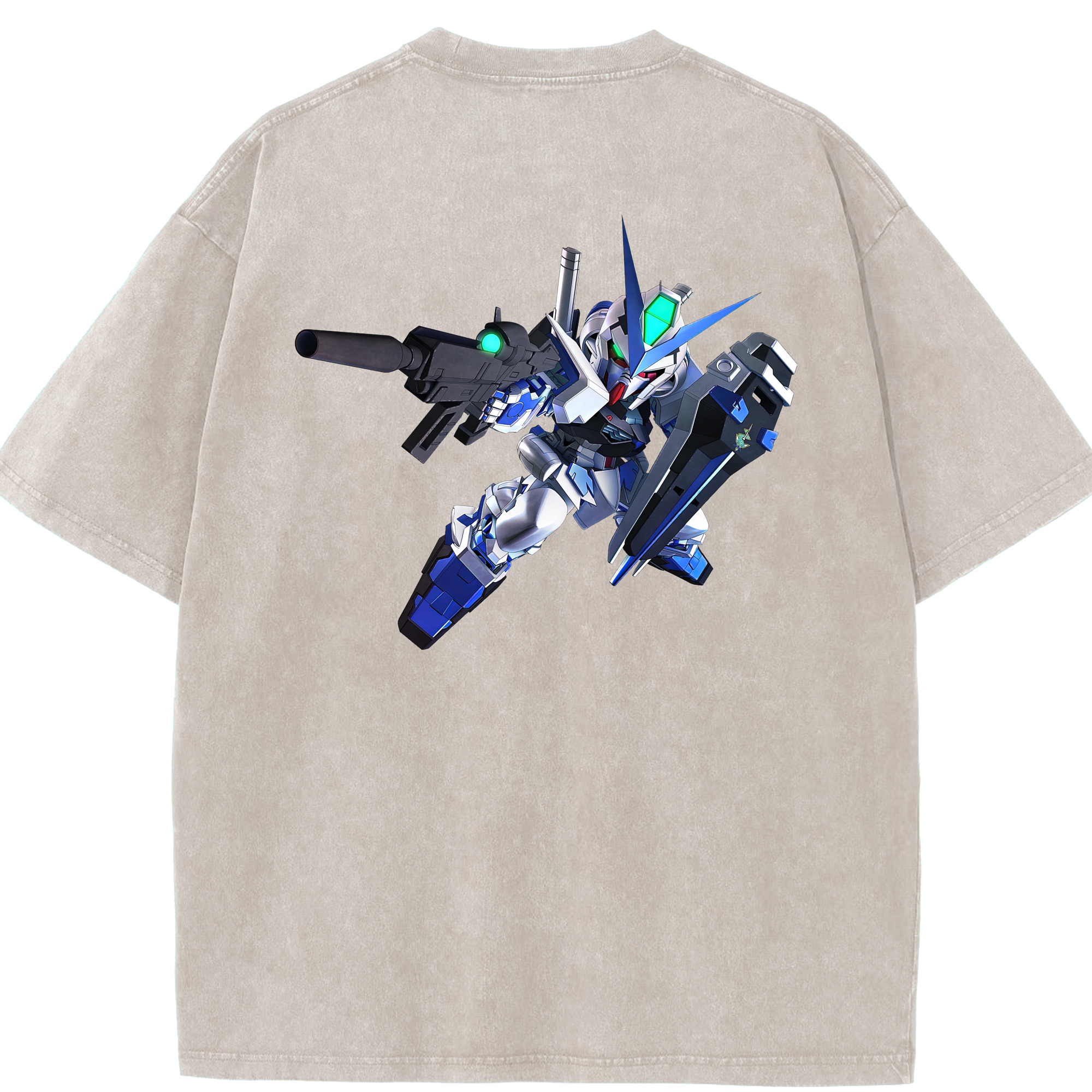 （画像用） 機動戦士ガンダム Mobile Suit Gundam 綿100% ヴィンテージ風 半袖Tシャツ（背面プリント）