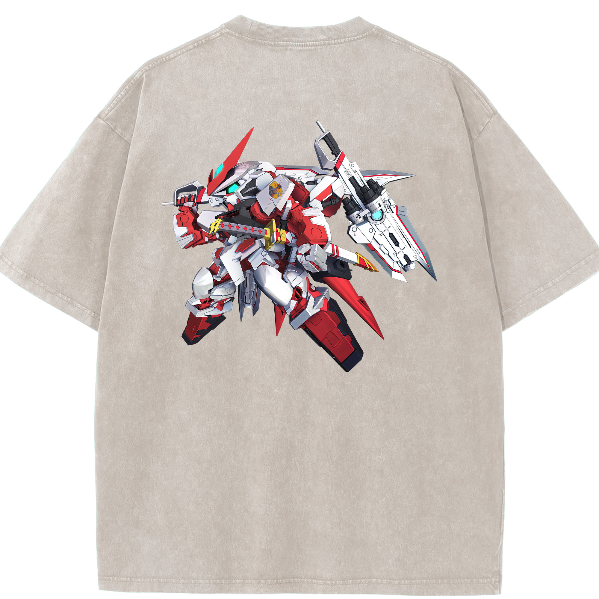 （画像用） 機動戦士ガンダム Mobile Suit Gundam 綿100% ヴィンテージ風 半袖Tシャツ（背面プリント）