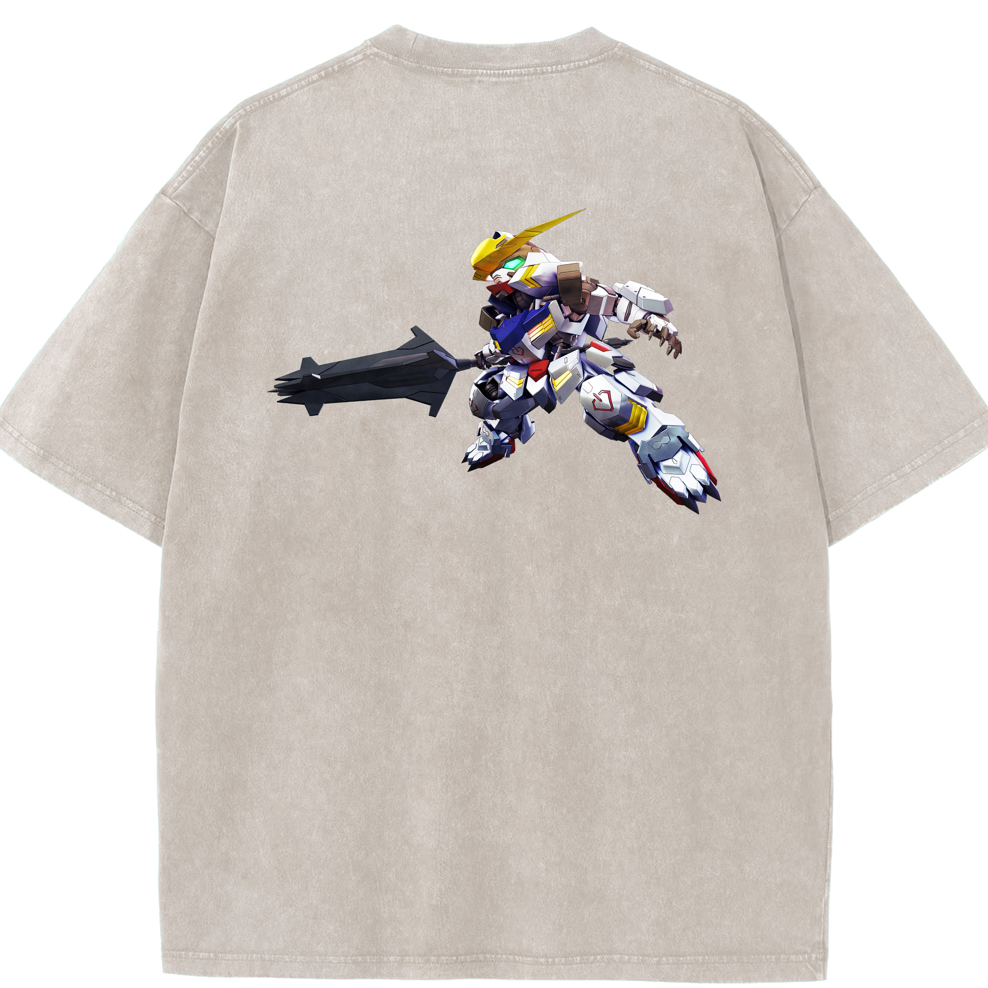 （画像用） 機動戦士ガンダム Mobile Suit Gundam 綿100% ヴィンテージ風 半袖Tシャツ（背面プリント）