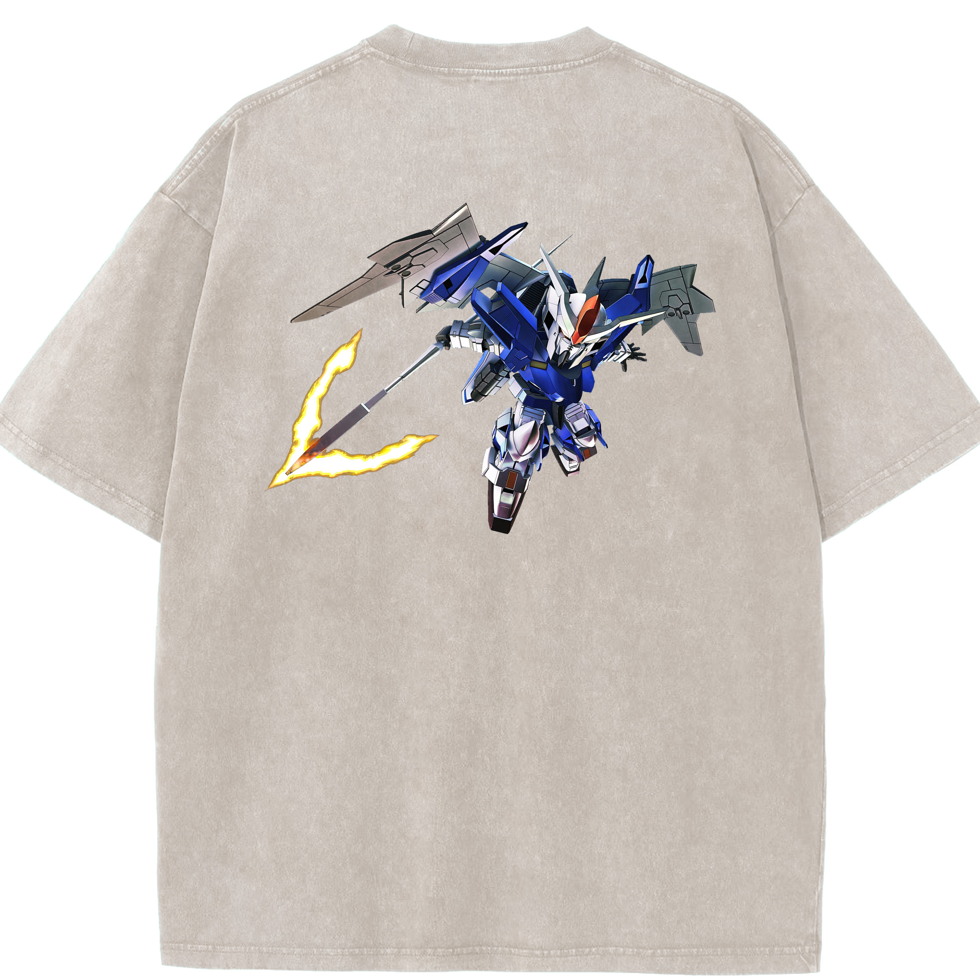 （画像用） 機動戦士ガンダム Mobile Suit Gundam 綿100% ヴィンテージ風 半袖Tシャツ（背面プリント）