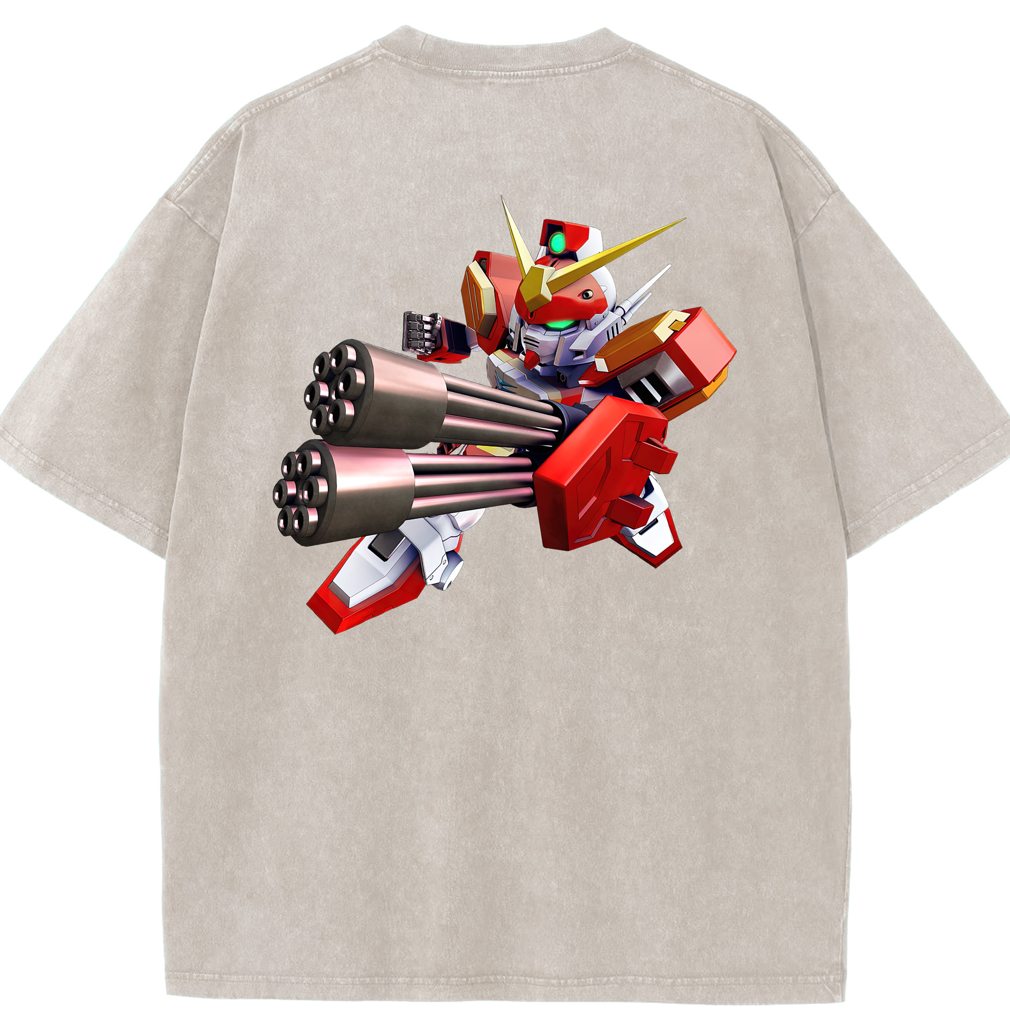 （画像用） 機動戦士ガンダム Mobile Suit Gundam 綿100% ヴィンテージ風 半袖Tシャツ（背面プリント）