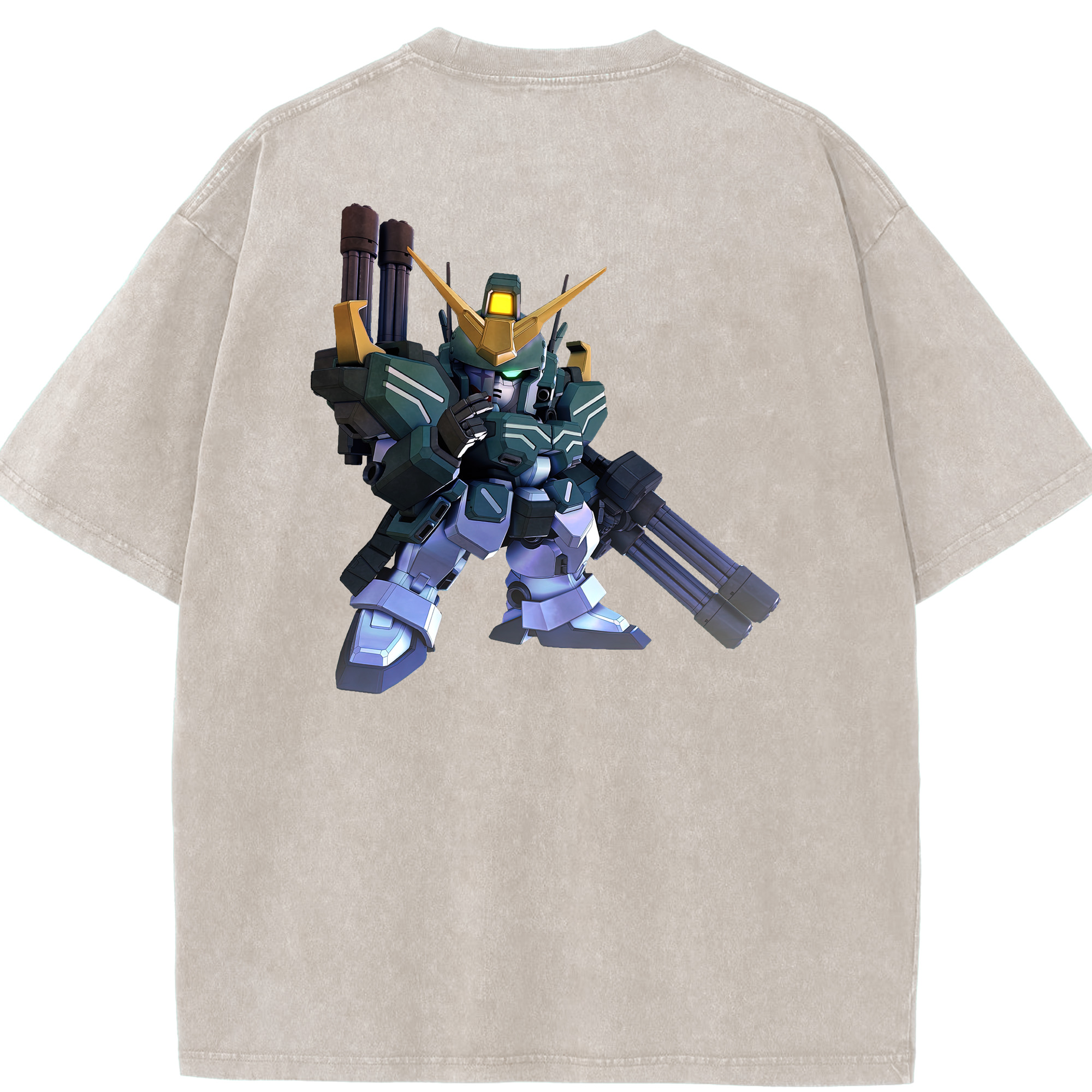 （画像用） 機動戦士ガンダム Mobile Suit Gundam 綿100% ヴィンテージ風 半袖Tシャツ（背面プリント）