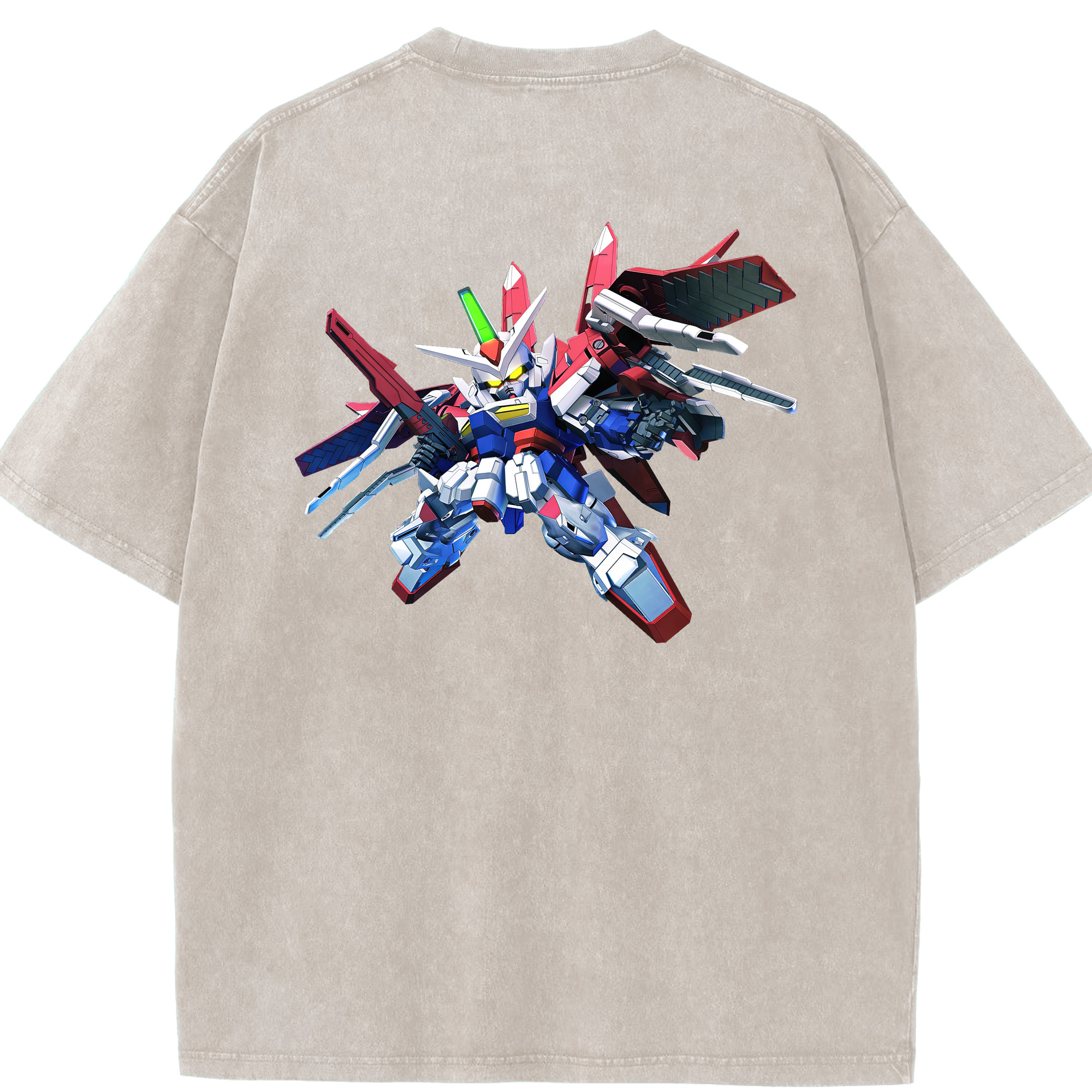 （画像用） 機動戦士ガンダム Mobile Suit Gundam 綿100% ヴィンテージ風 半袖Tシャツ（背面プリント）