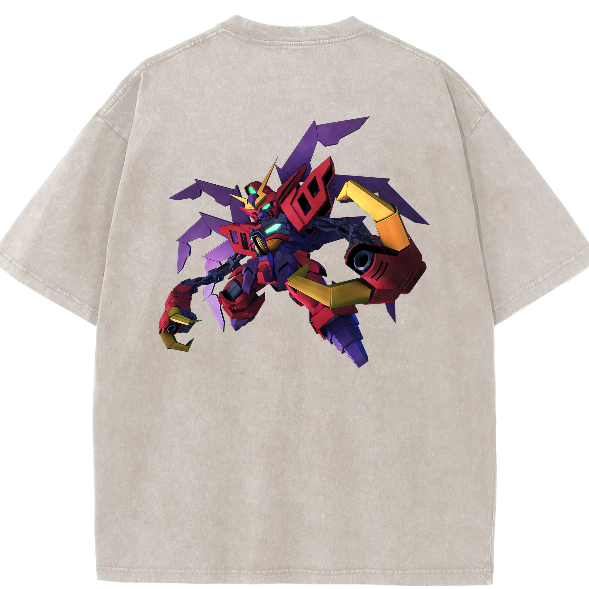 （画像用） 機動戦士ガンダム Mobile Suit Gundam 綿100% ヴィンテージ風 半袖Tシャツ（背面プリント）