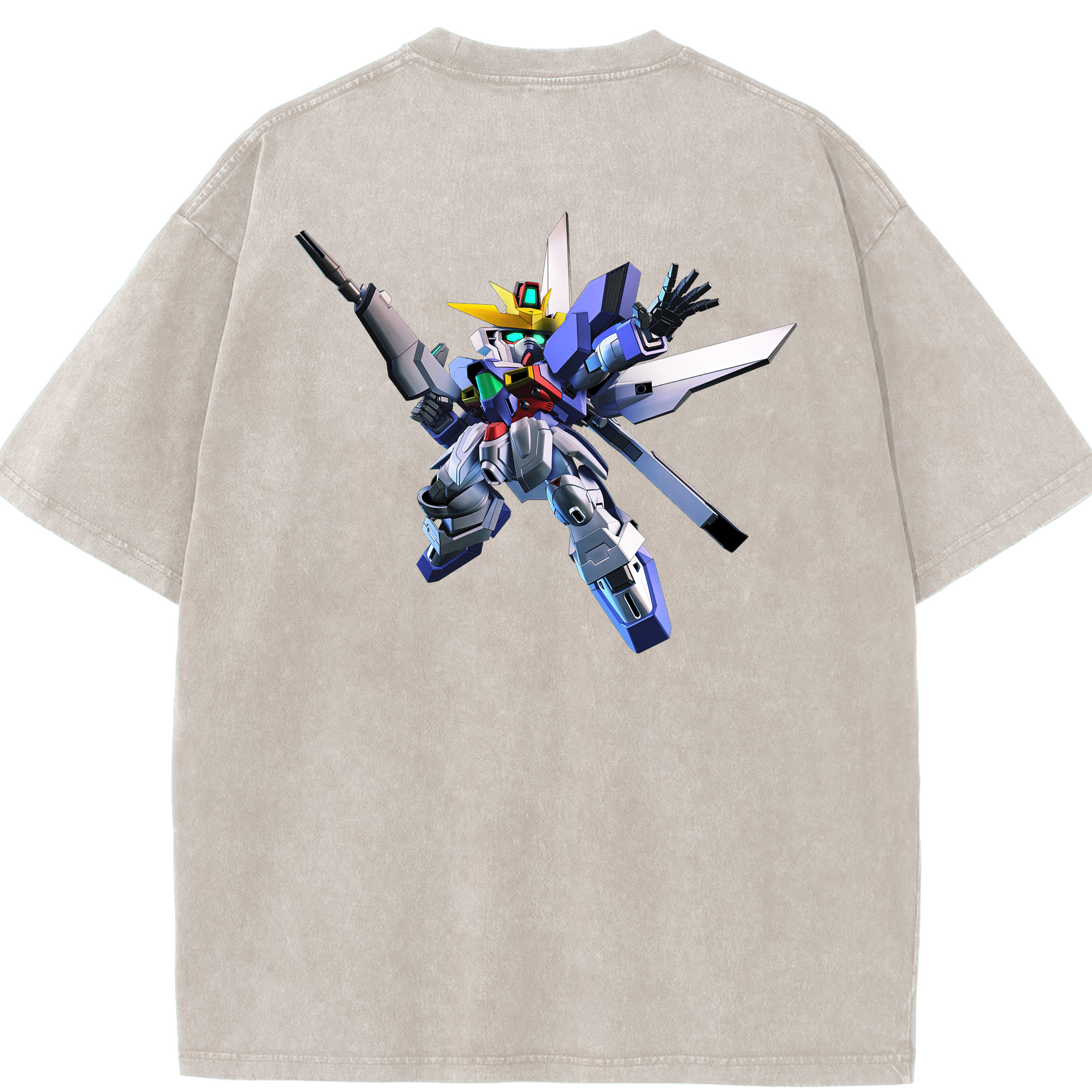 （画像用） 機動戦士ガンダム Mobile Suit Gundam 綿100% ヴィンテージ風 半袖Tシャツ（背面プリント）