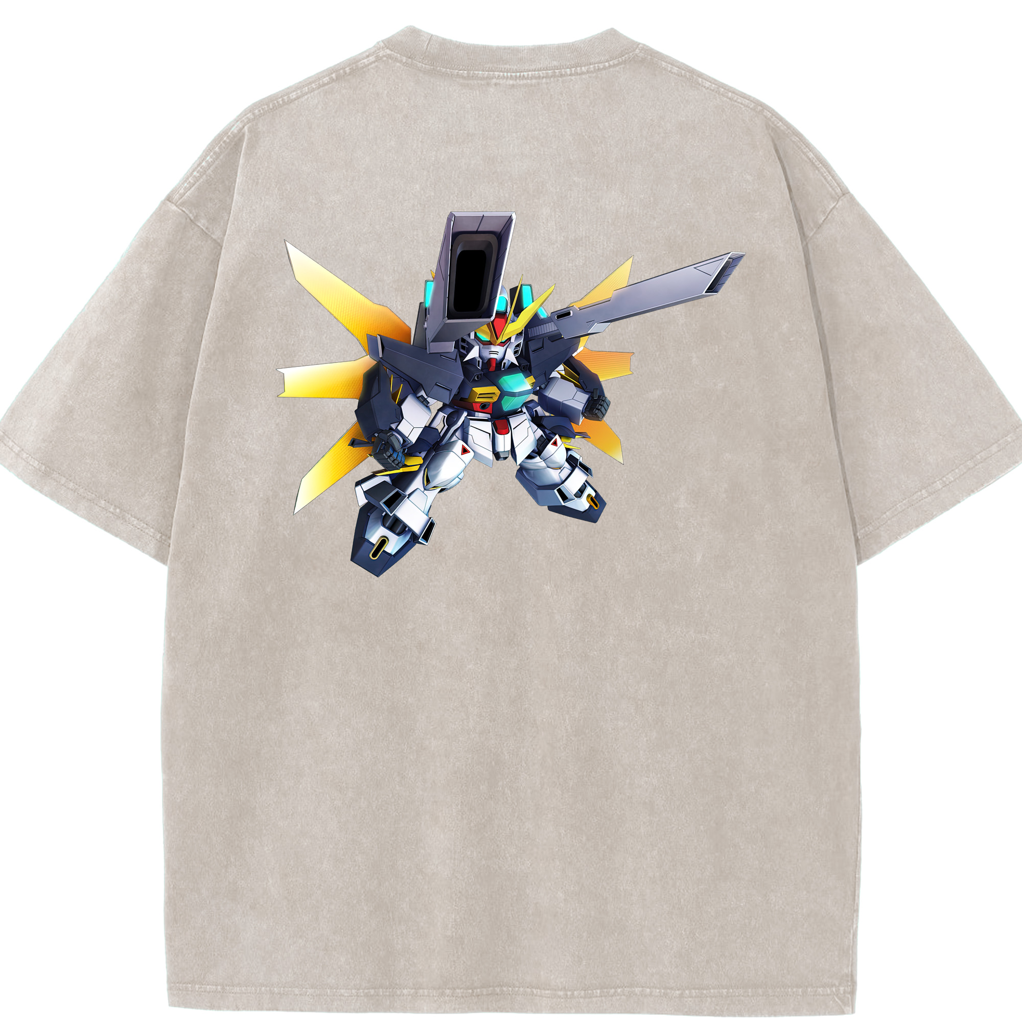 （画像用） 機動戦士ガンダム Mobile Suit Gundam 綿100% ヴィンテージ風 半袖Tシャツ（背面プリント）