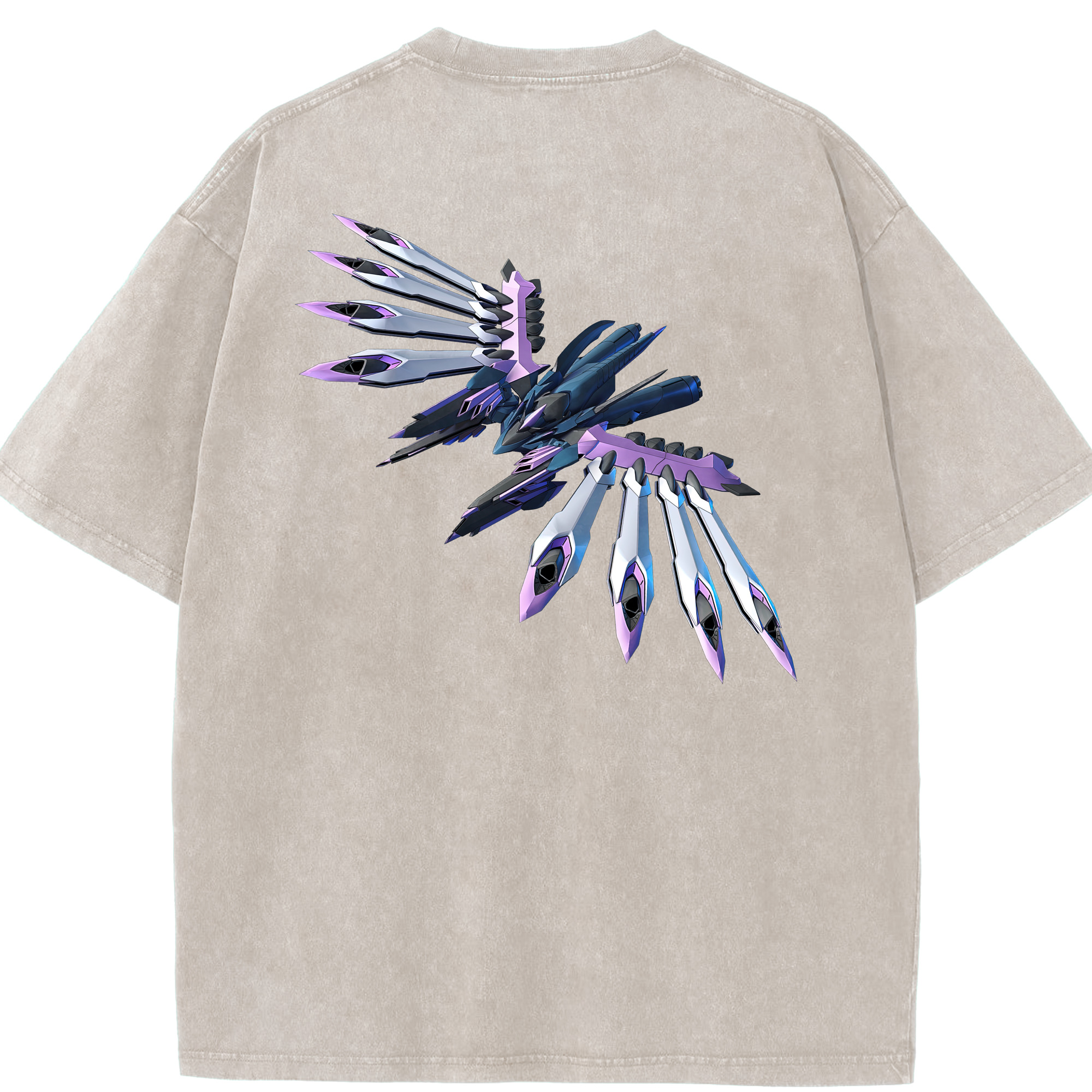 （画像用） 機動戦士ガンダム Mobile Suit Gundam 綿100% ヴィンテージ風 半袖Tシャツ（背面プリント）