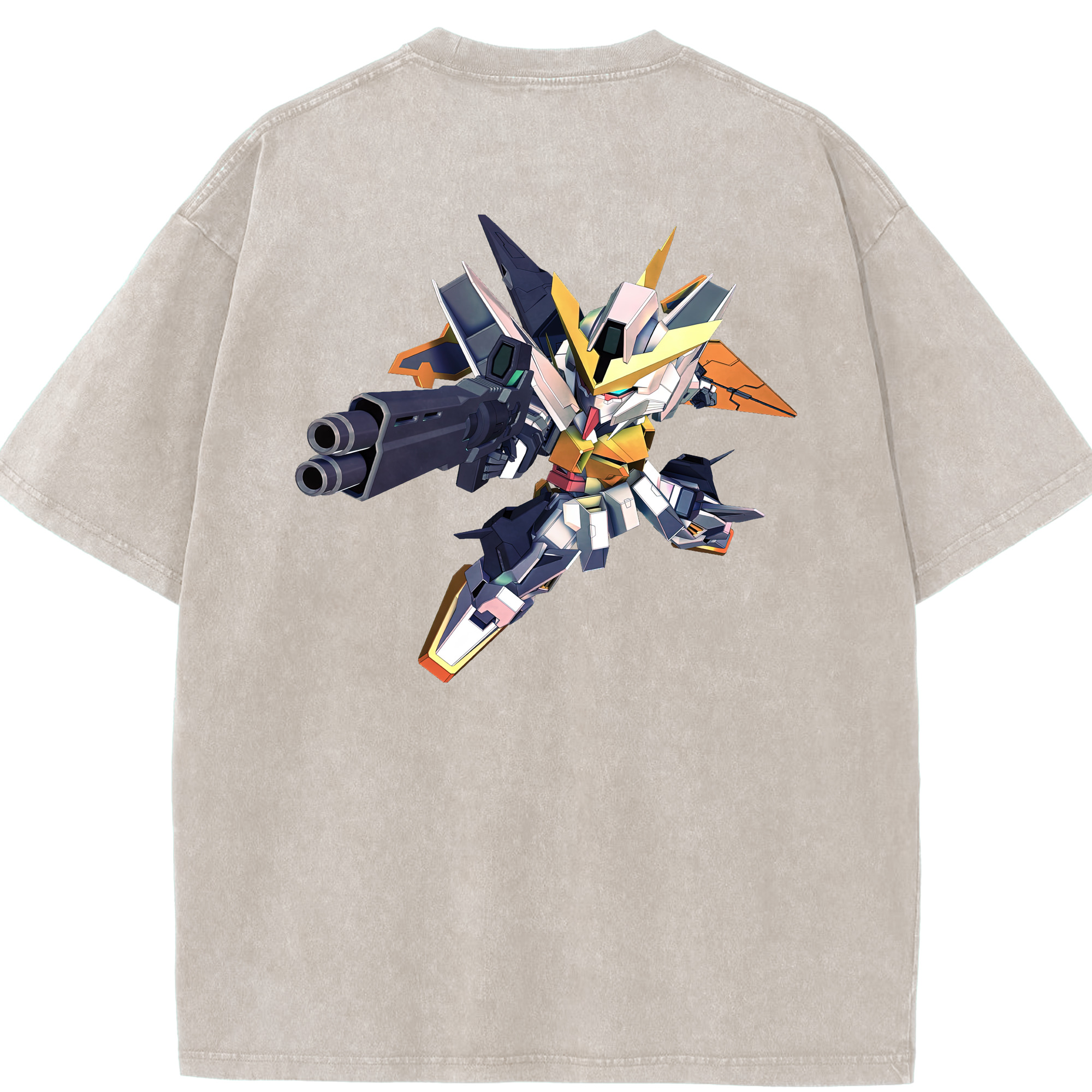 （画像用） 機動戦士ガンダム Mobile Suit Gundam 綿100% ヴィンテージ風 半袖Tシャツ（背面プリント）